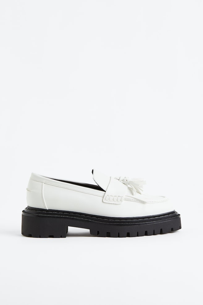 Chunky loafers - White/Black - 2