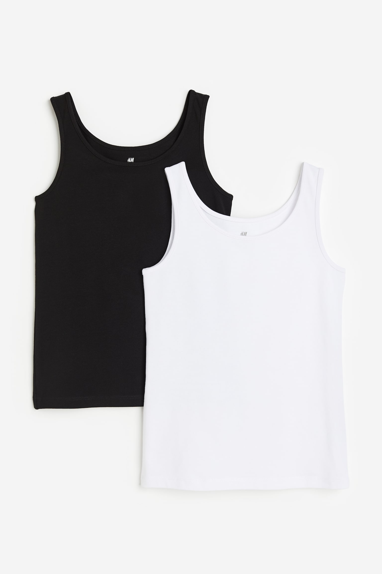 2-pack vest tops - White/Black - 1