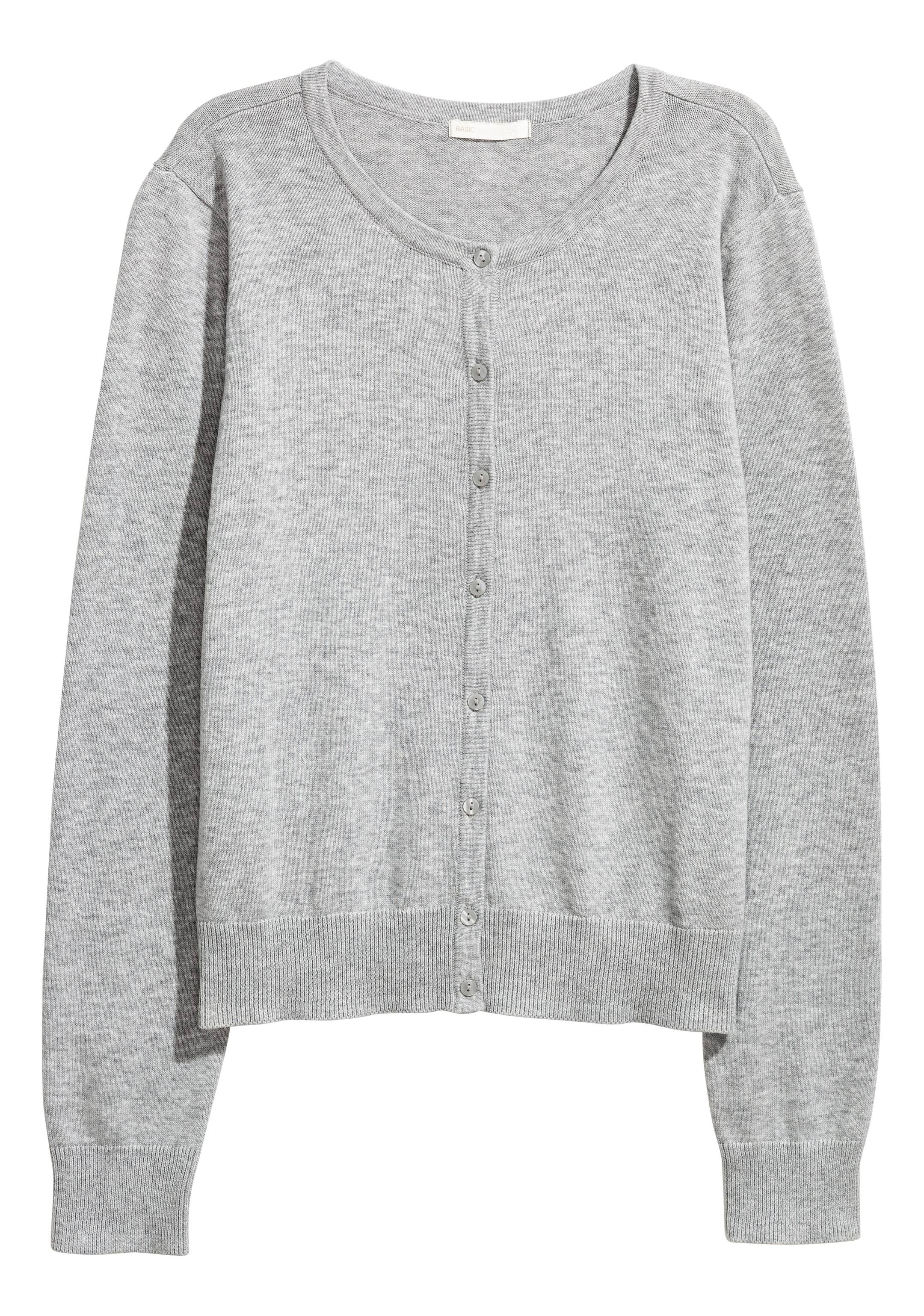 View larger image: Cotton cardigan - Grey marl - Ladies | H&M GB 1