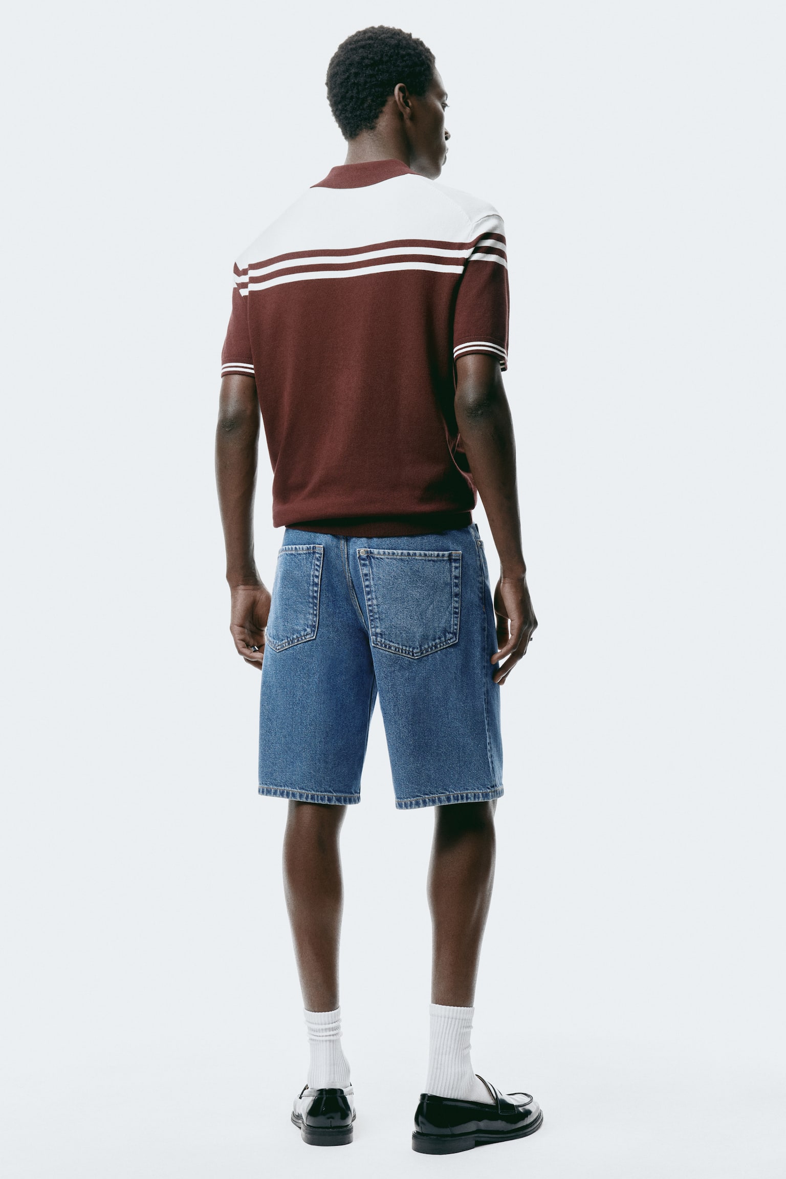 Relaxed Fit Denim shorts - Denim blue/Light denim blue/Denim grey - 3