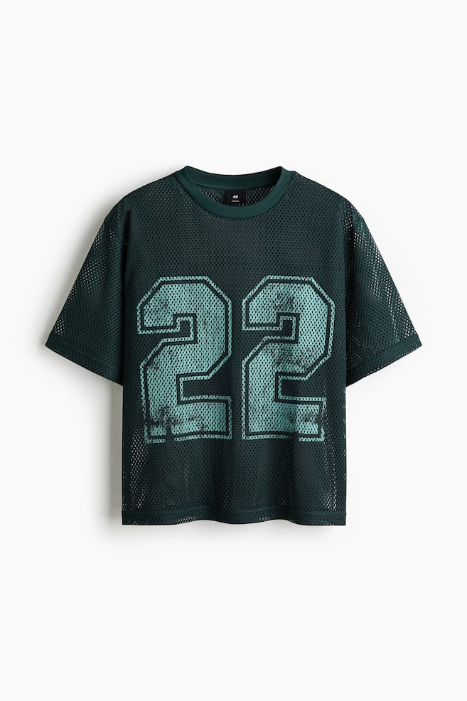 Oversized Printed Mesh T-Shirt - Dark teal/22/Black/West Coast - 1
