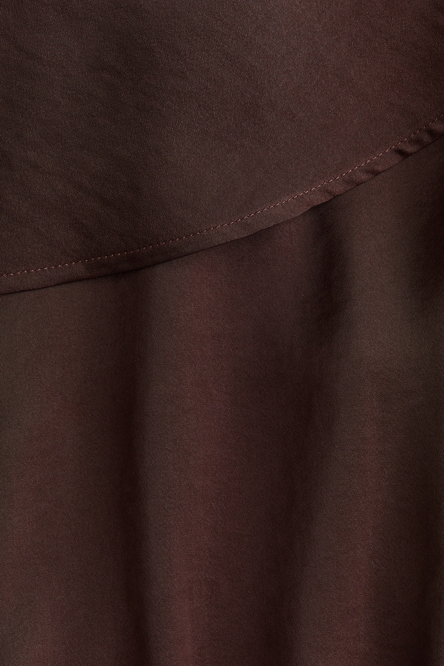 Pantalón de gasa con pañuelo decorativo-Marrón oscuro - 7