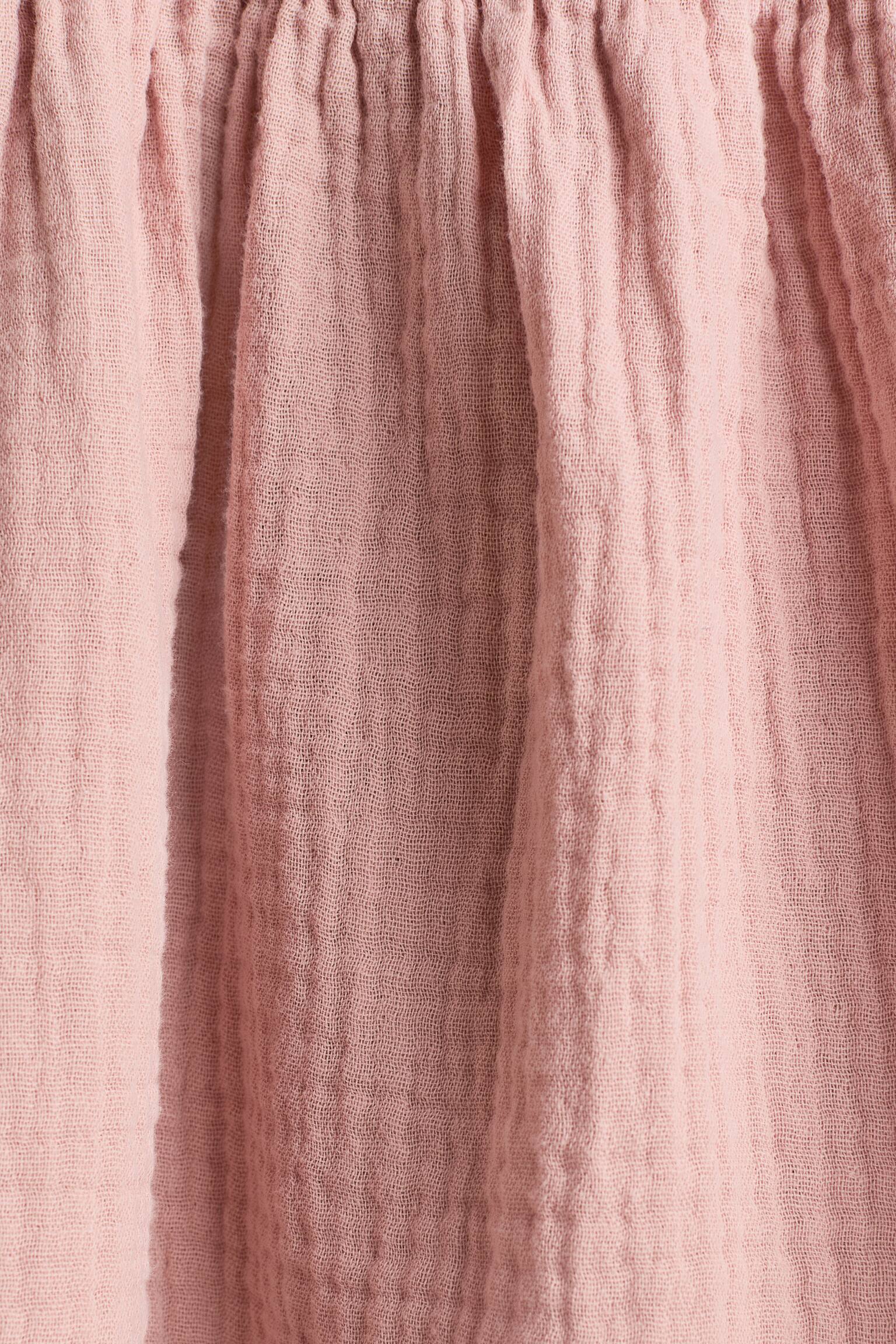 Cotton muslin dress - Light pink/Plum - 2