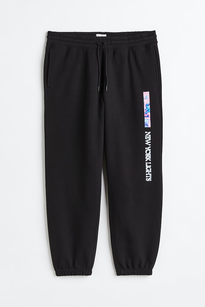 Relaxed Fit Joggers - Black/New York Lights - 2