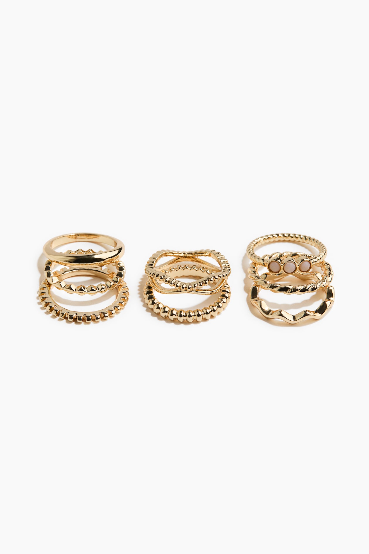 Women's Gold-colored 8-Pack Rings | H&M US