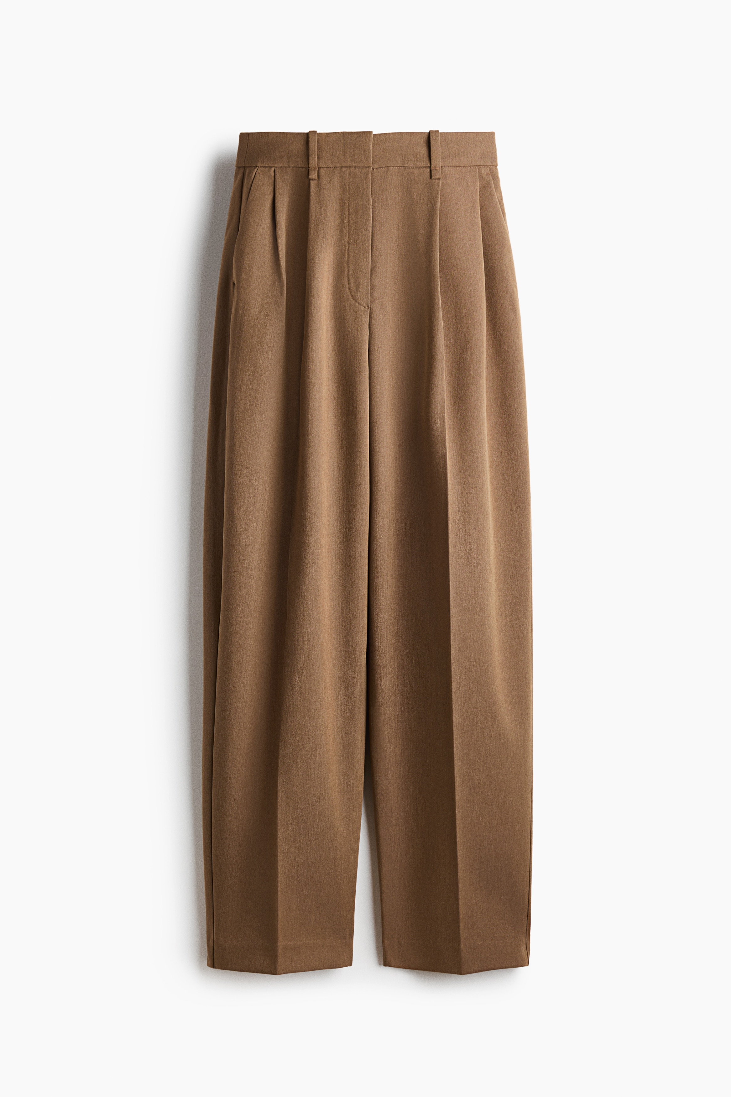 Eleganckie spodnie z diagonalu - Ciemnobeżowy