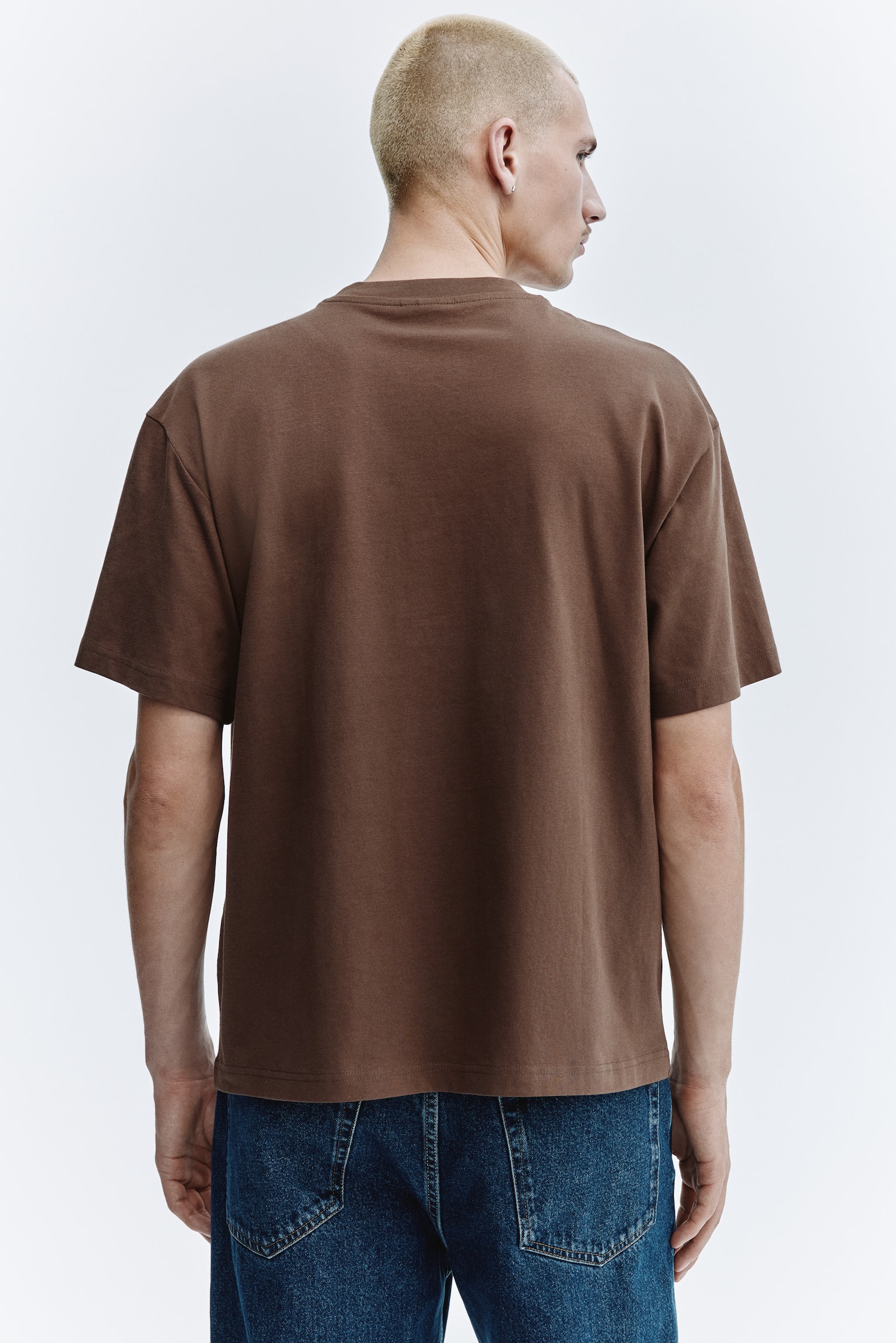 T-shirt Loose Fit - Bruin/Wit/Zwart/Donkergrijs/Dusty blauw/Beige/Blauw/Bosgroen/Donker aubergine/Groen/Bruin/Roze/Lichtblauw/Lichtblauw - 3