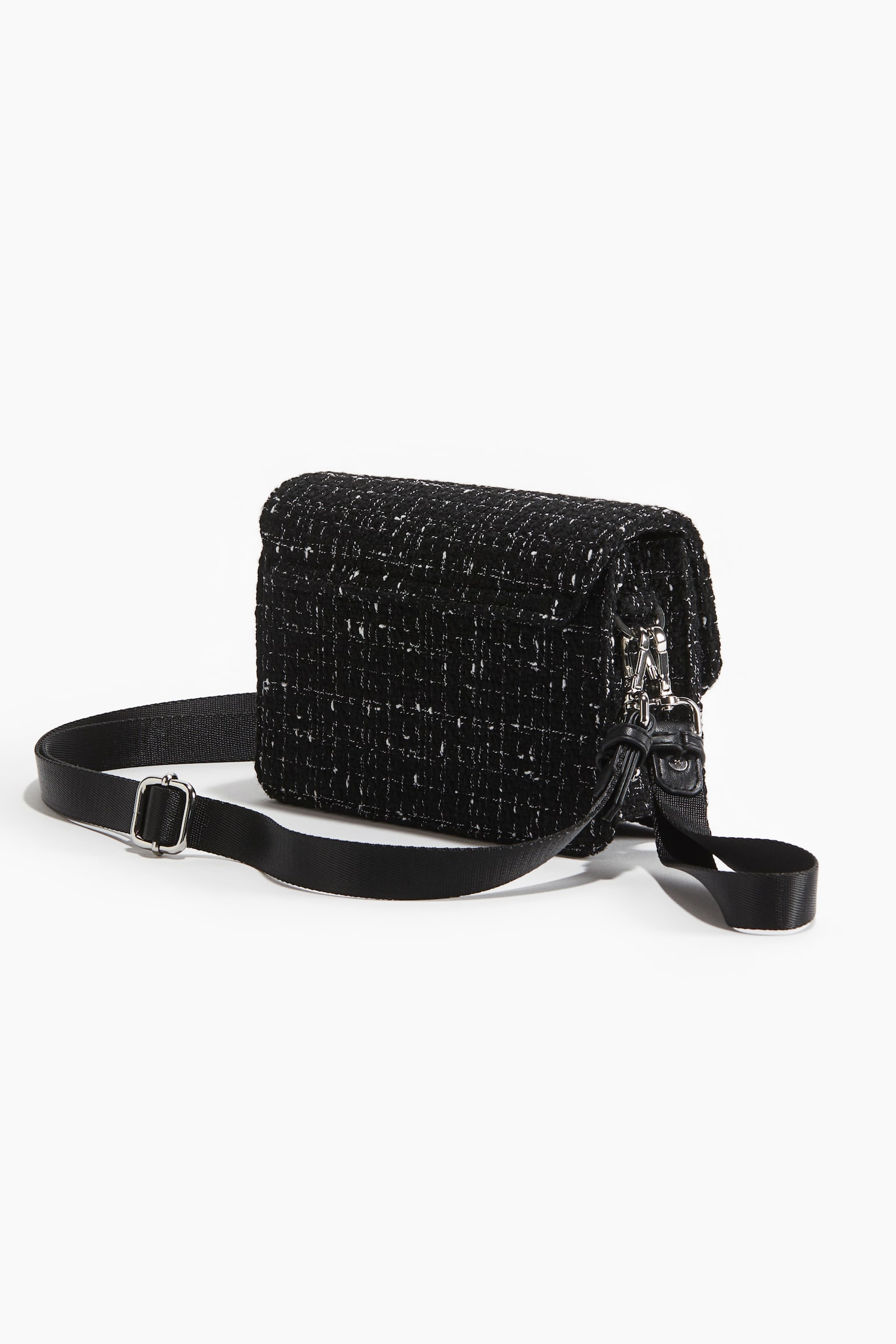 Bouclé crossbody bag - Black - 4