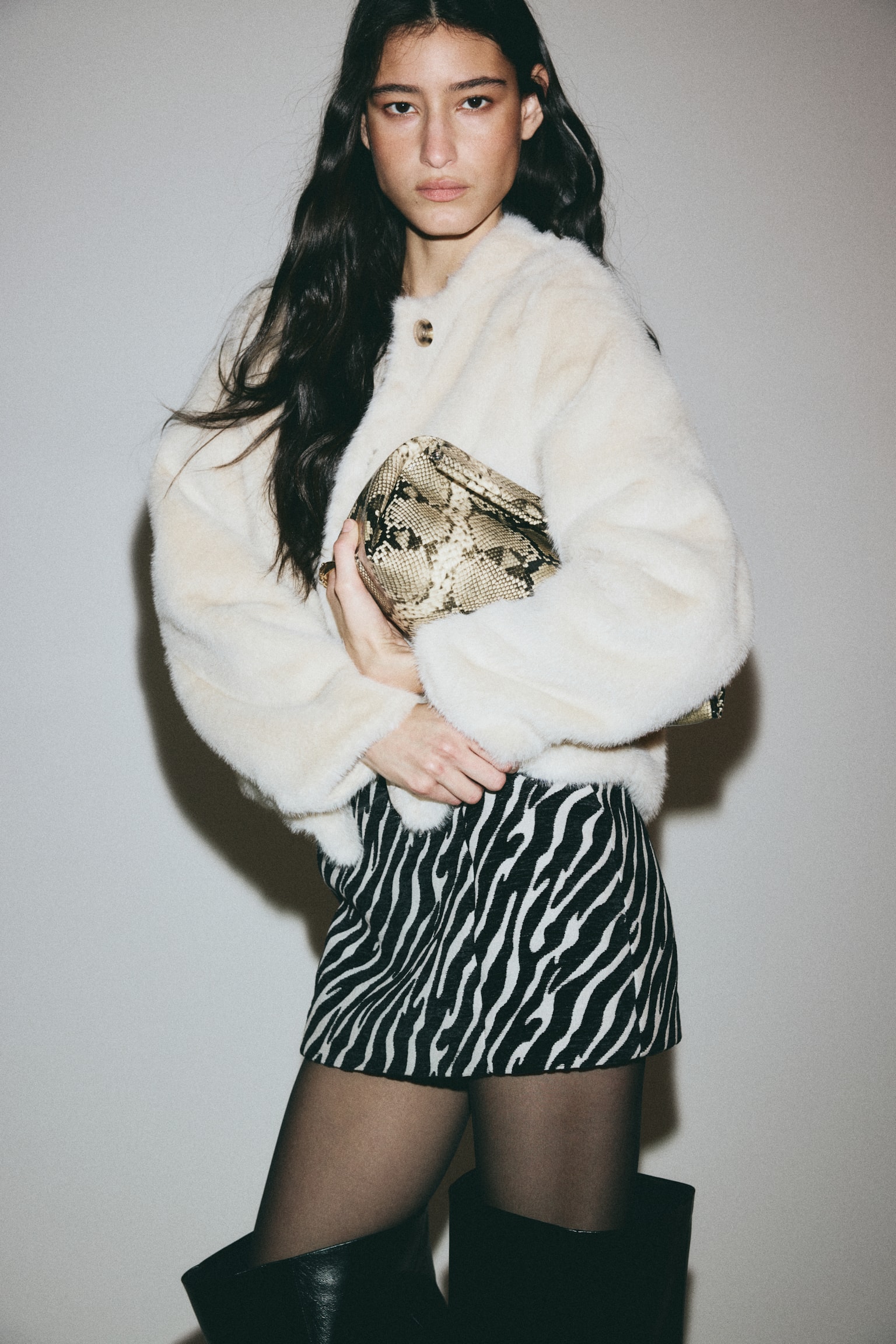 Kurtka - Light beige/Brązowy/Czarny/Beżowy/Panterka - 4