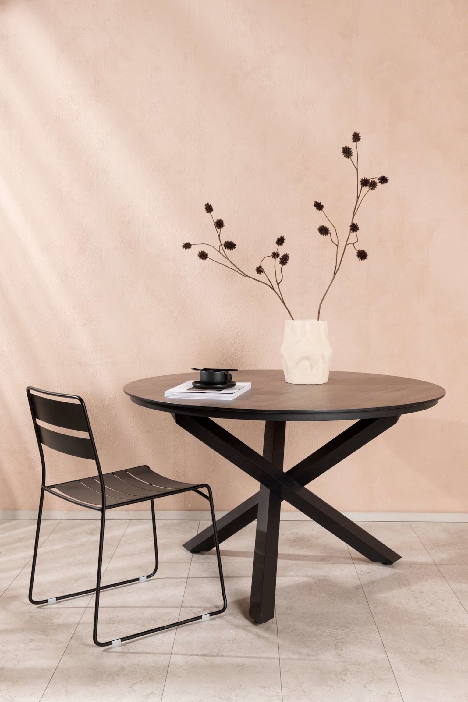 Llama Bord - Aluminium, Brun - 2