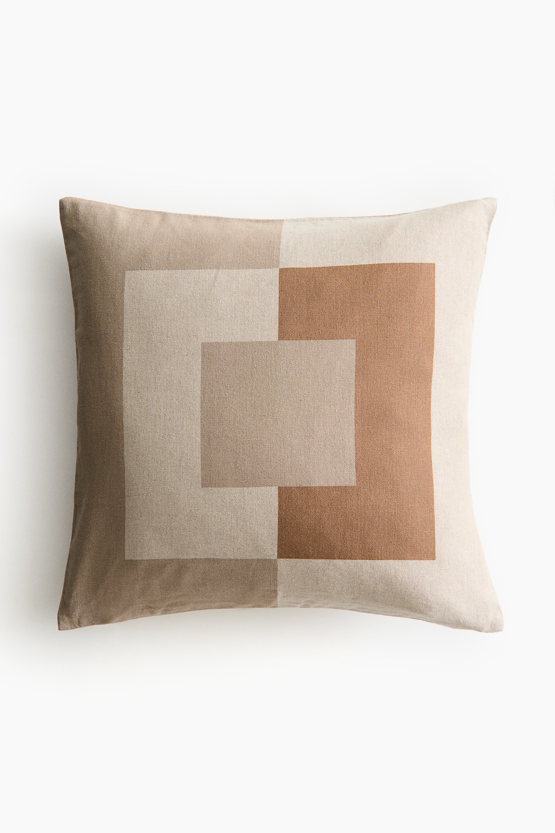 Housse de coussin en lin mélangé