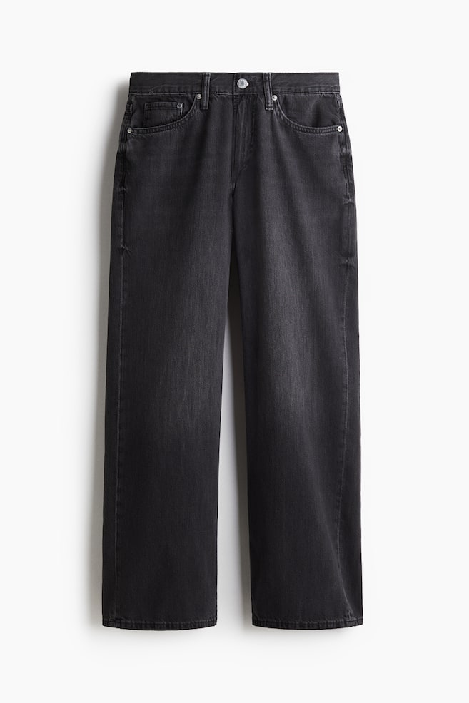 Straight Loose Lightweight Jeans - Black - 1