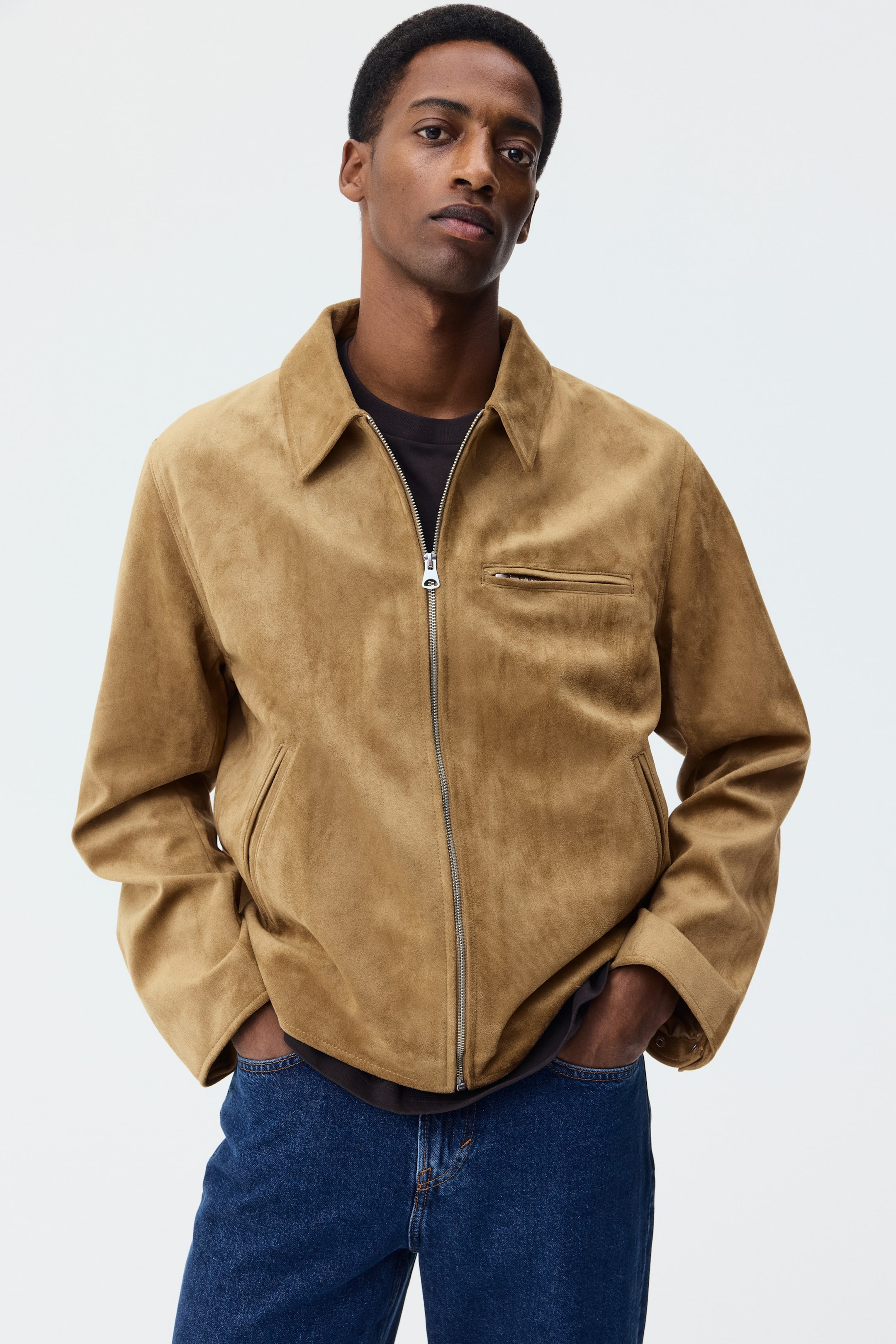 View larger image: Jacket with Collar - Dark beige - Men | H&M CA 2