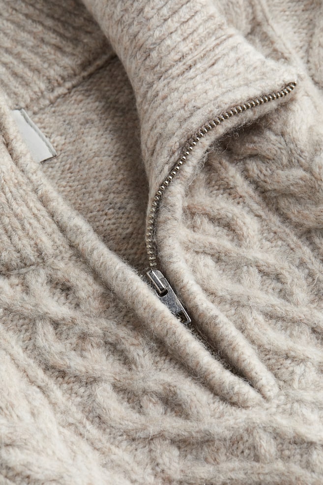Pullover aus Wollmischung in Regular Fit - Beigemeliert - 3