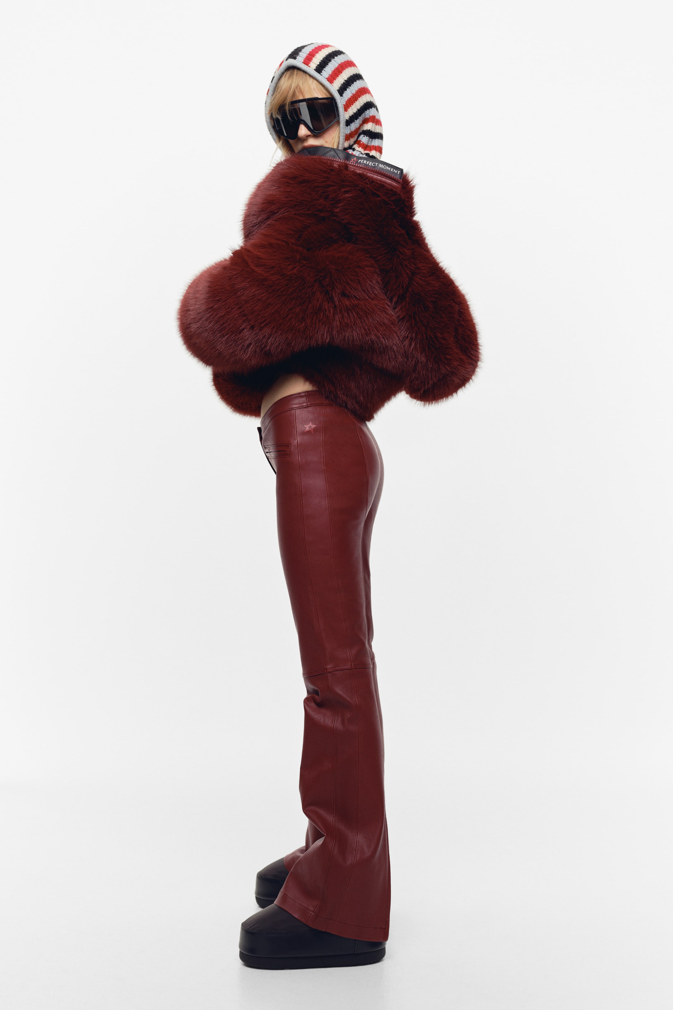 Büyük resmi görüntüle: Deri Pantolon - Bordo - KADIN | H&M TR 1