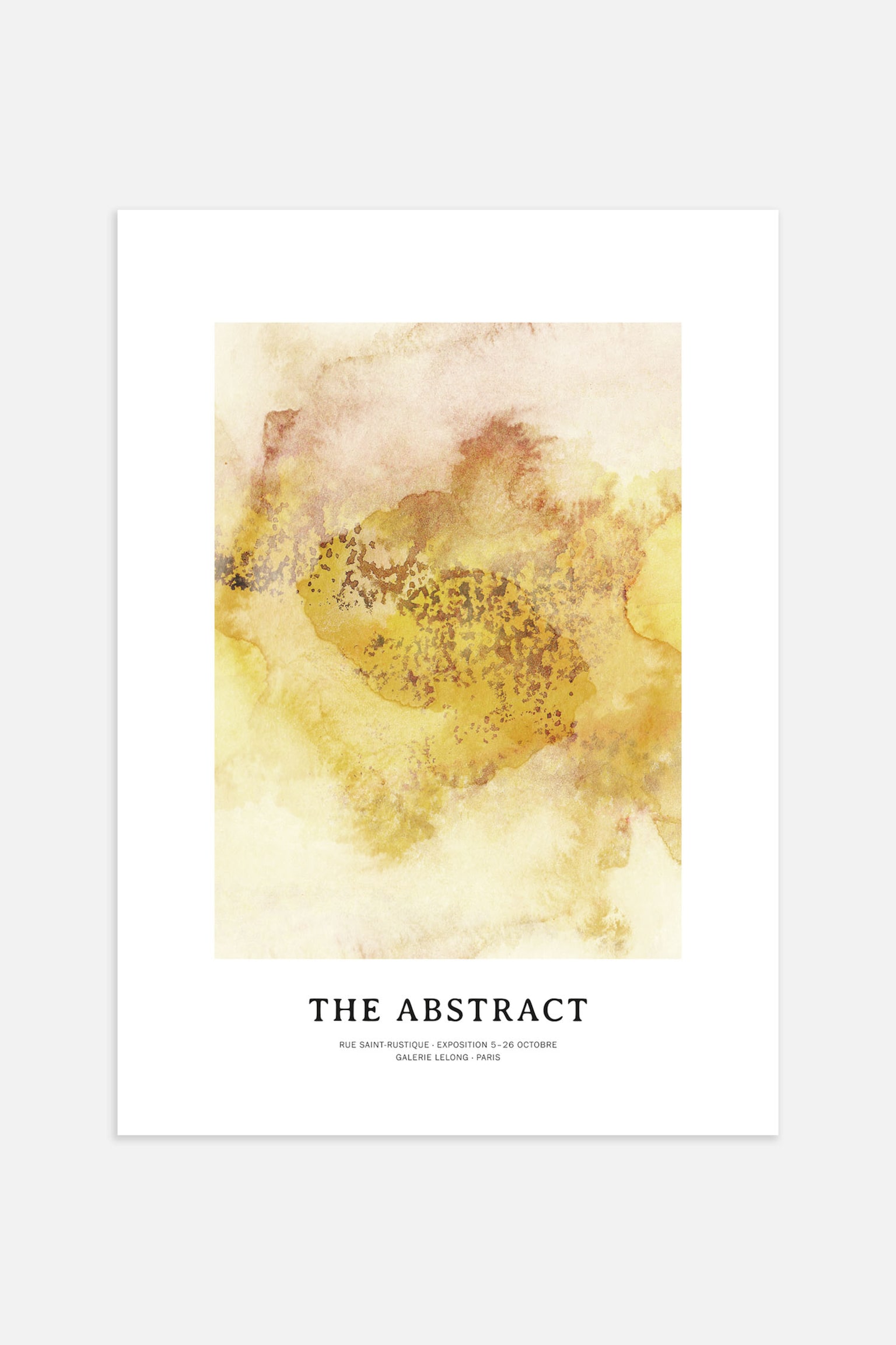 Abstrakt Poster - Amber Mist/Twin Waves - 1