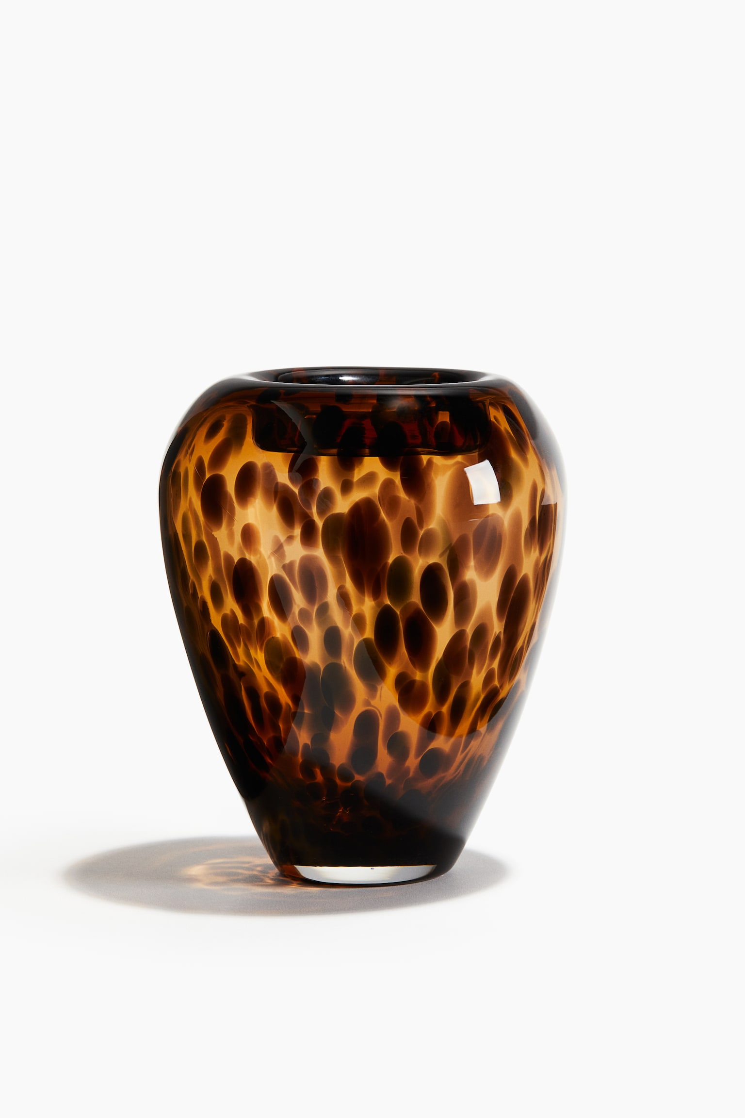 Small glass vase - Brown/Leopard print - 1