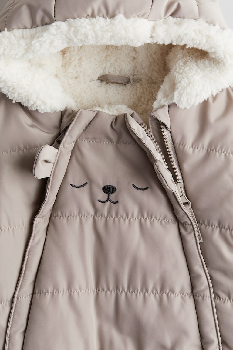 Padded all-in-one suit Greige Kids H&M GB