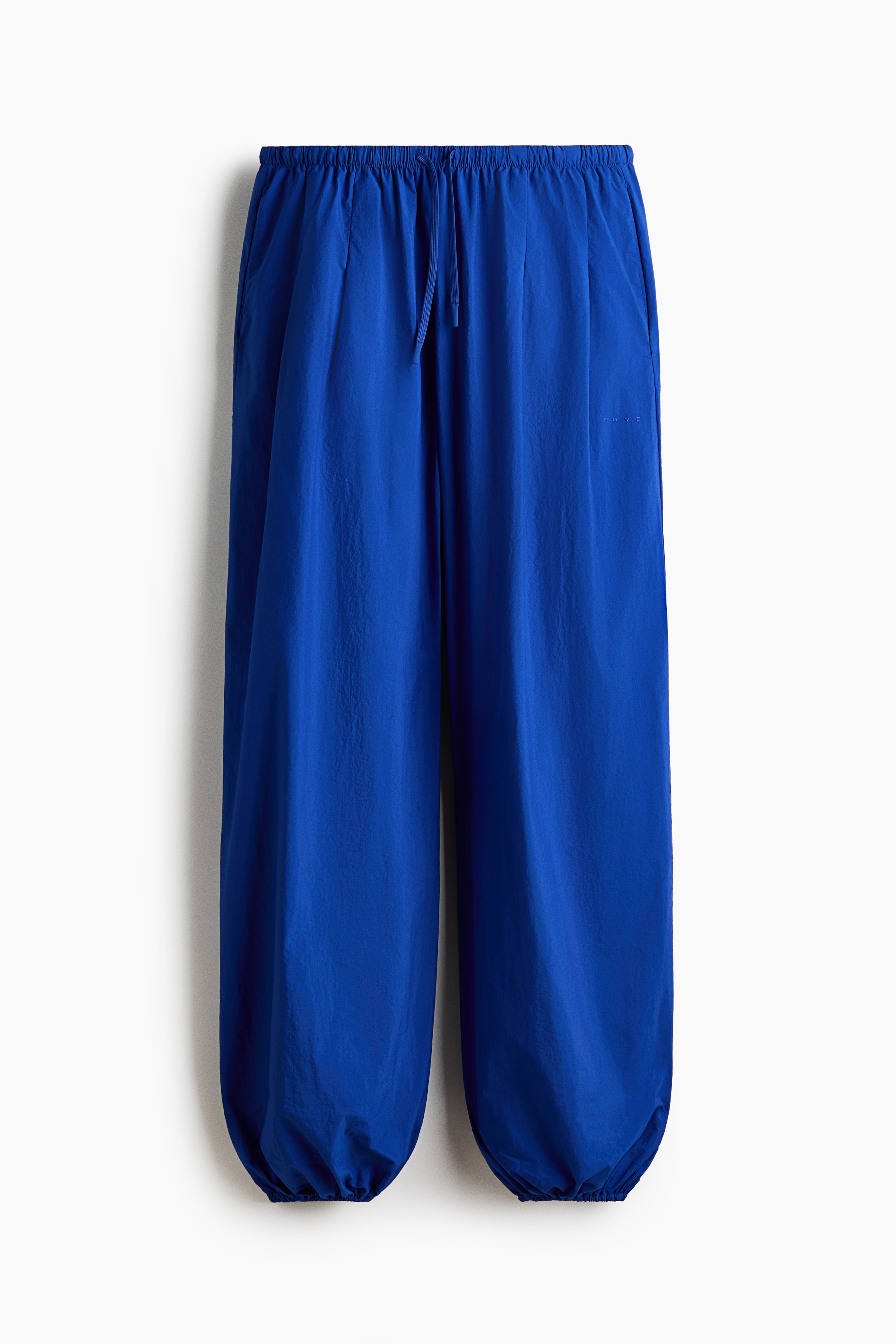 Water-repellent sports balloon trousers - Cobalt blue/Black