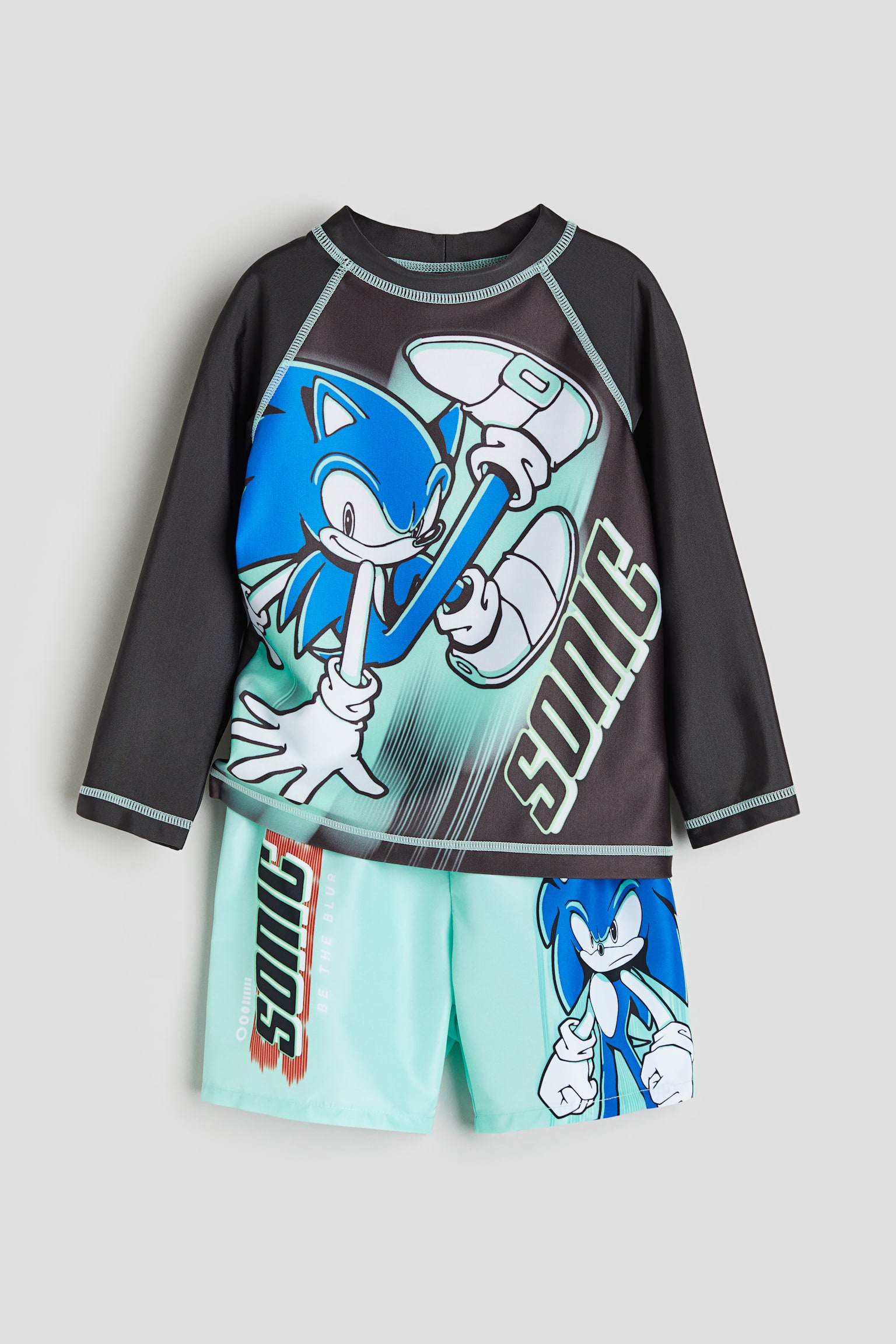 Printed swim set - Black/Sonic the Hedgehog - 1