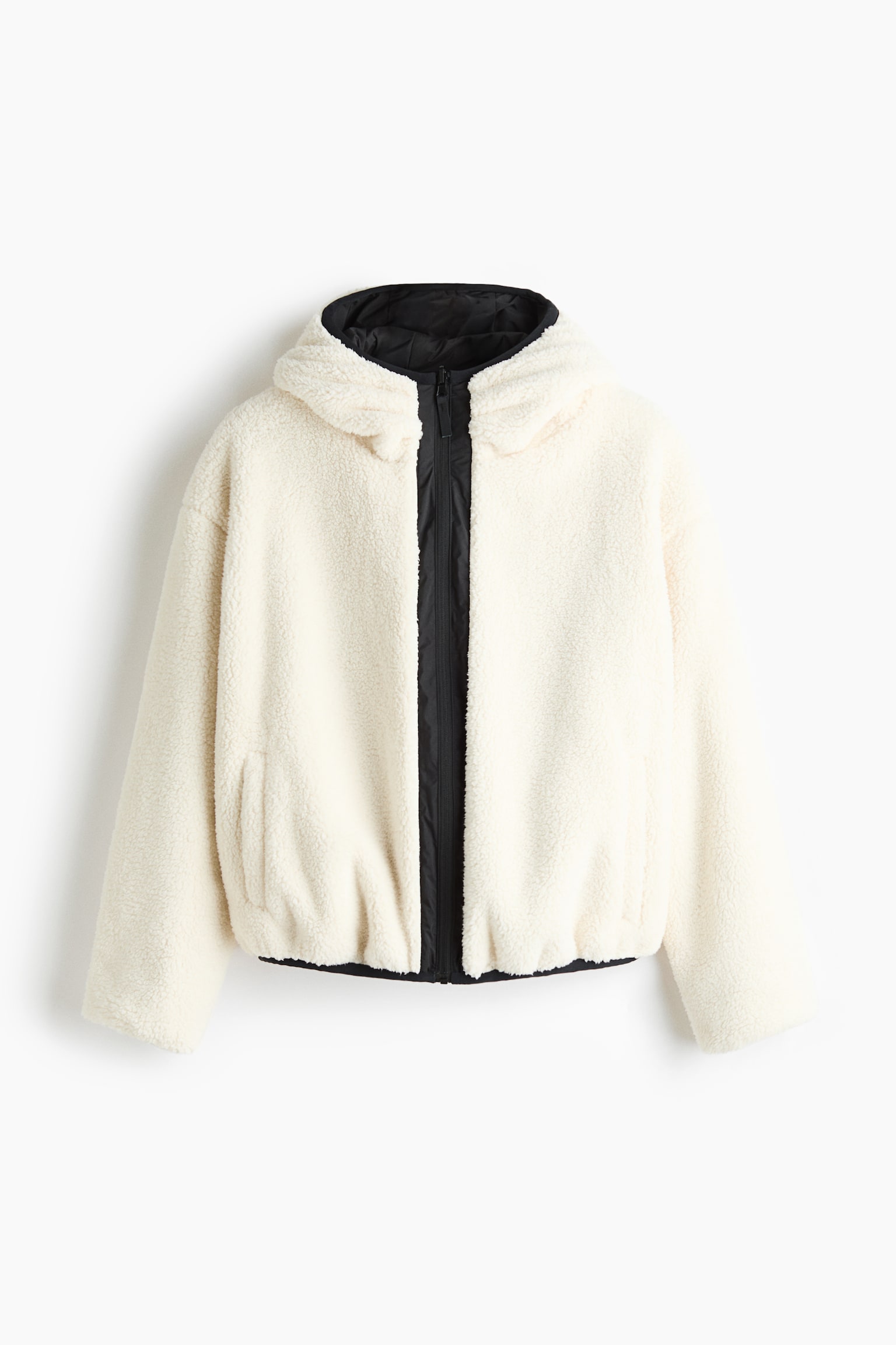 Женская куртка H&M Warm Reversible Activewear, цвет: Чёрный / Кремовый — фото 8