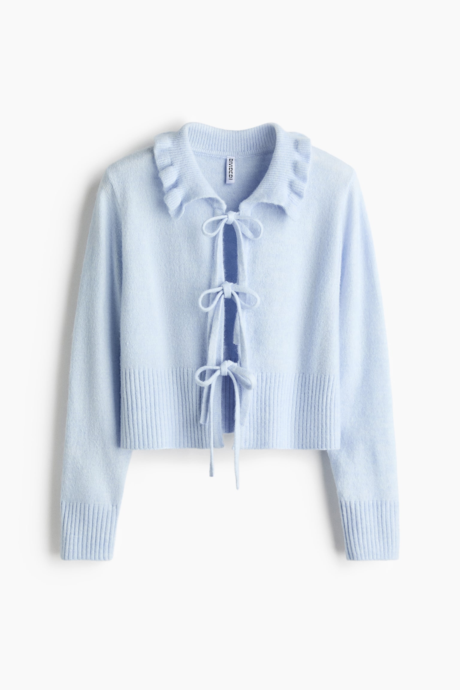 タイフロントカーディガン - ライトブルー/ライトベージュ