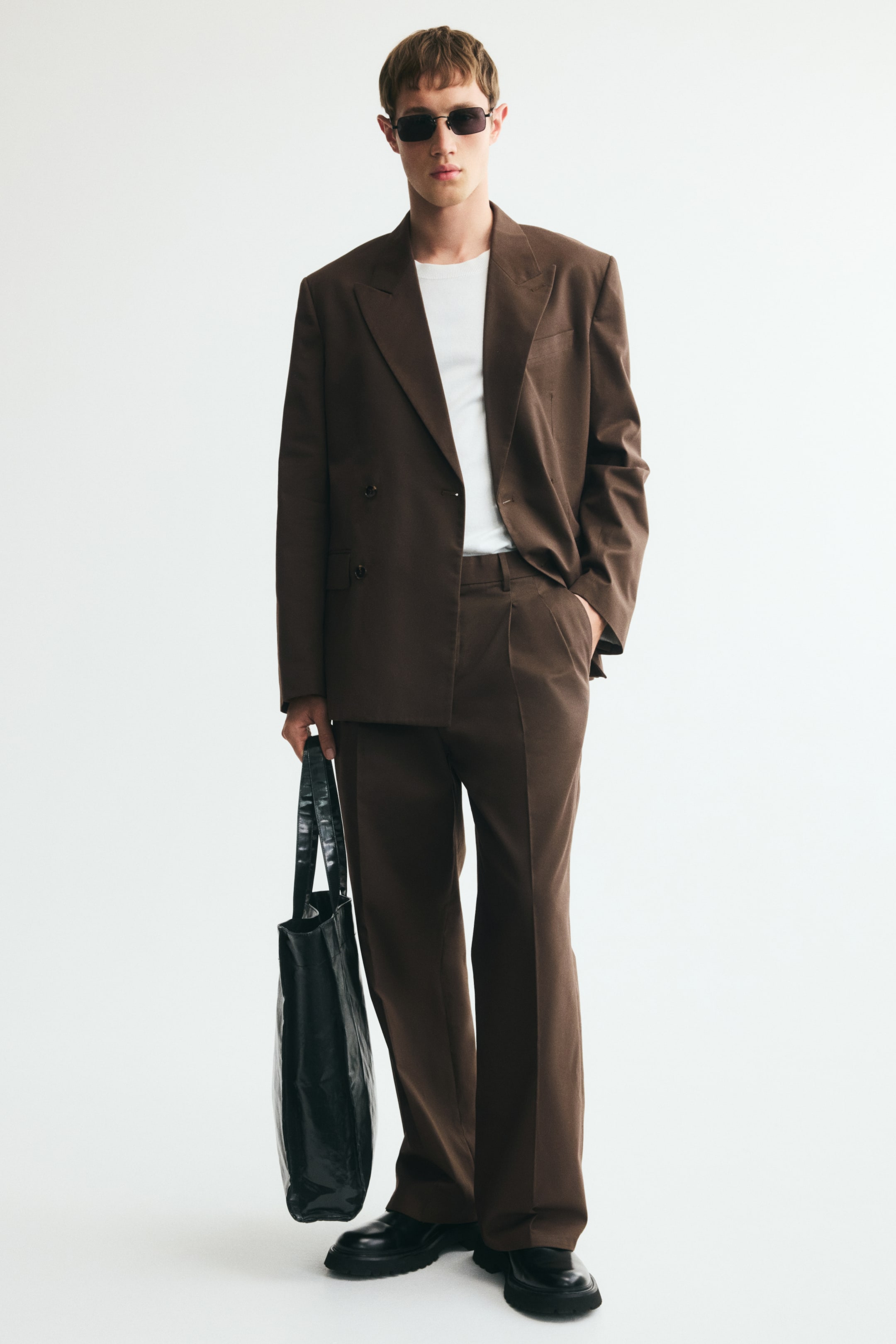 Relaxed-Fit Double-Breasted Jacket