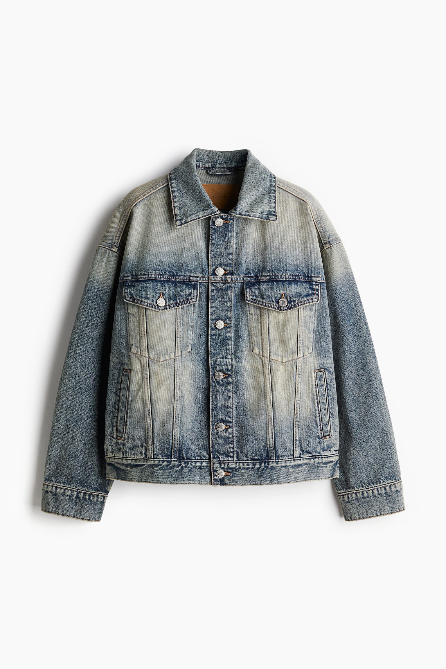 Veste oversize en denim - Bleu denim - 2