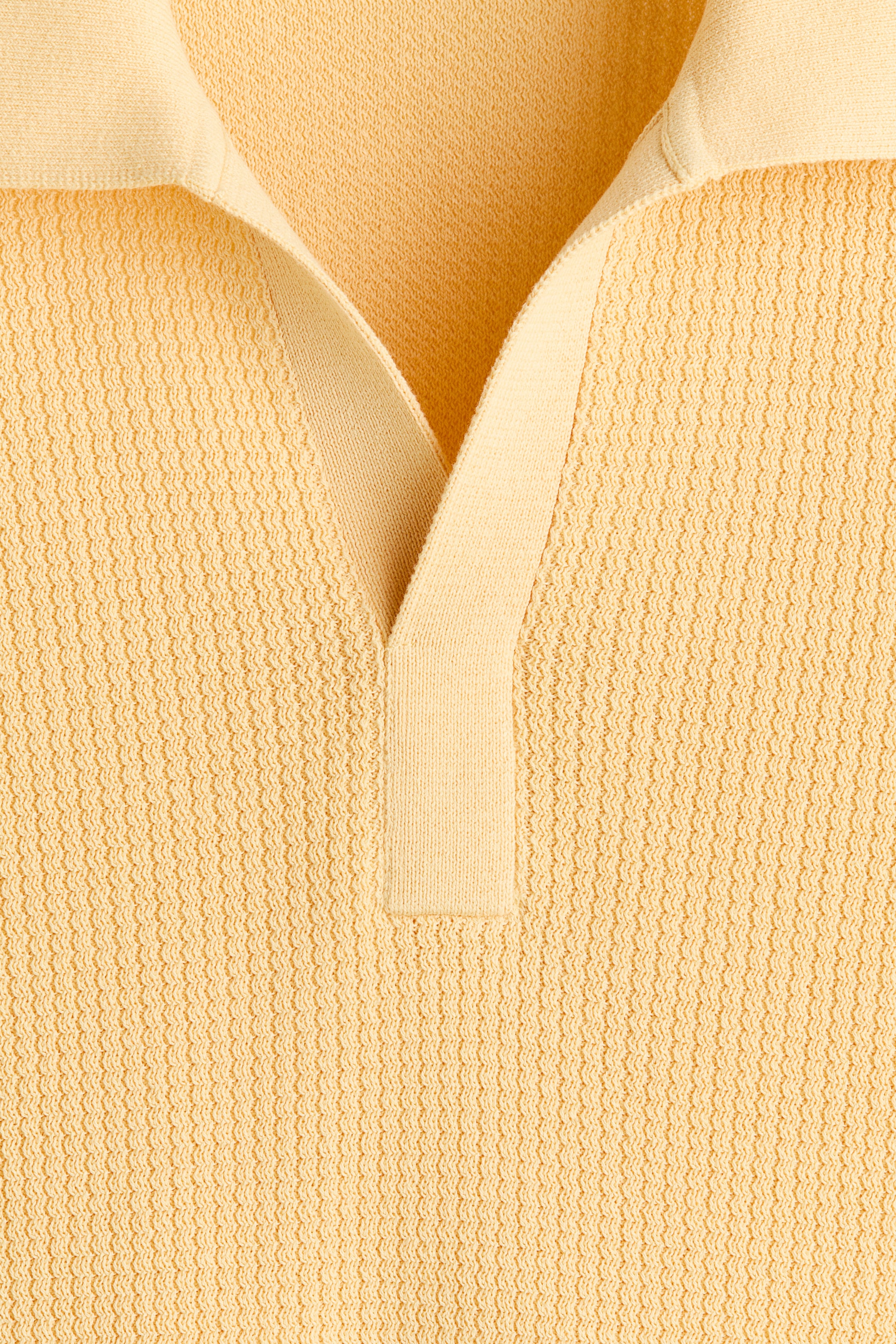Regular-Fit Cable-Knit Polo Shirt