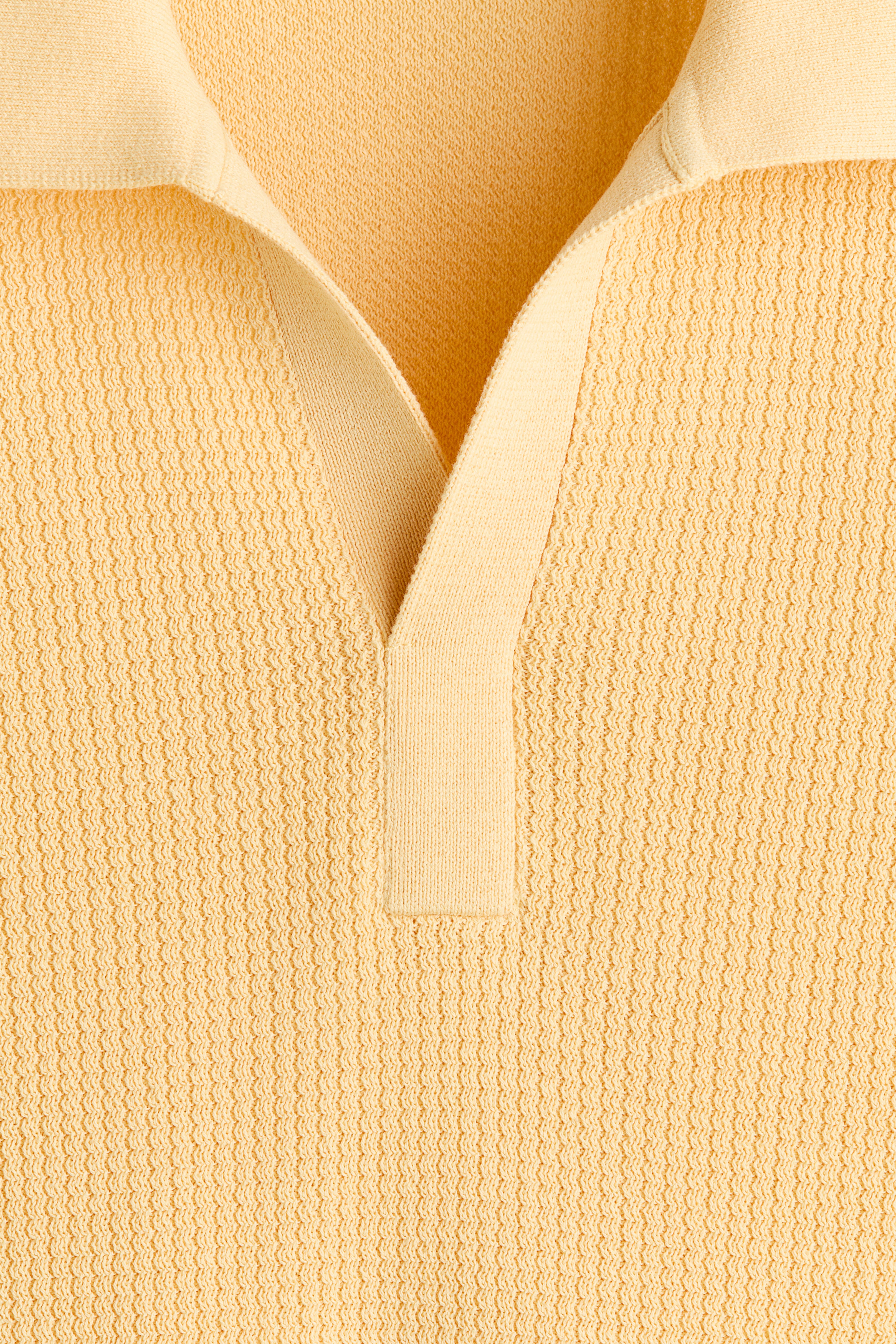 Regular-Fit Cable-Knit Polo Shirt
