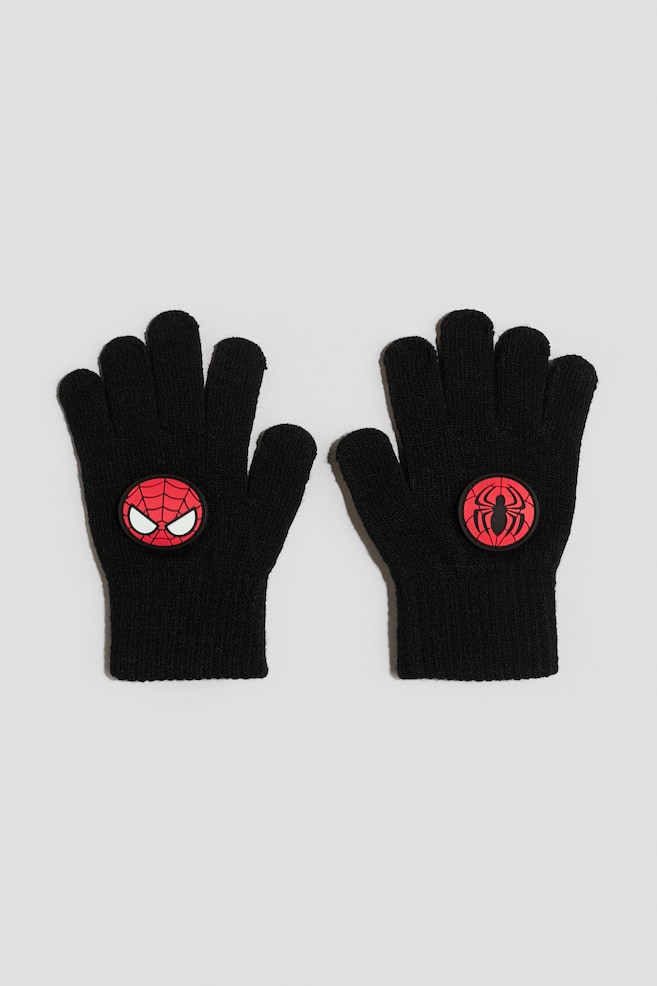 Appliquéd Gloves - Black/Spider-Man/Dark green/Minecraft/Dusty blue/Pokémon - 1