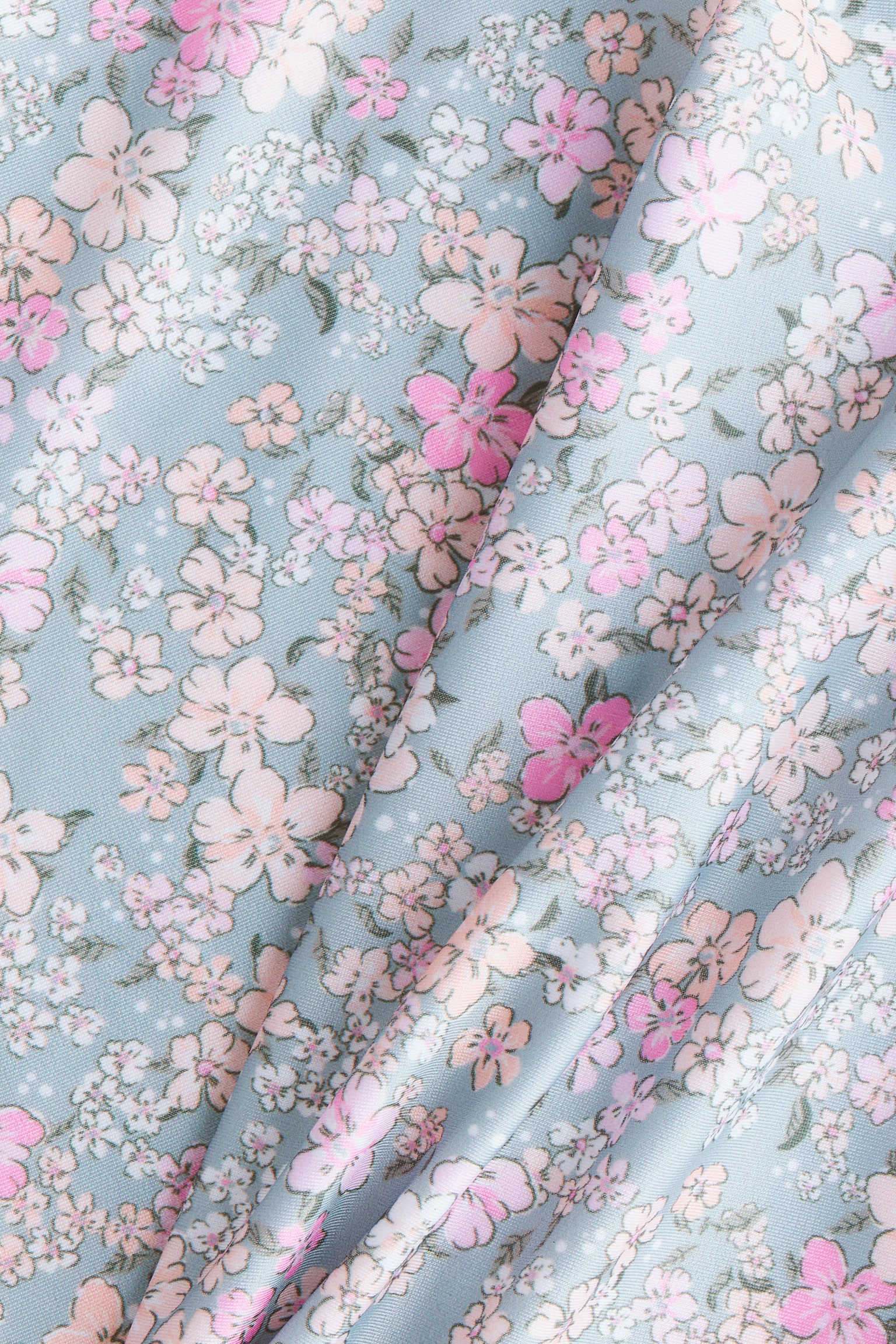 Majica za kupanje sa rišićima UPF 50 - Svetlotirkizna/cvetni dezen - 2