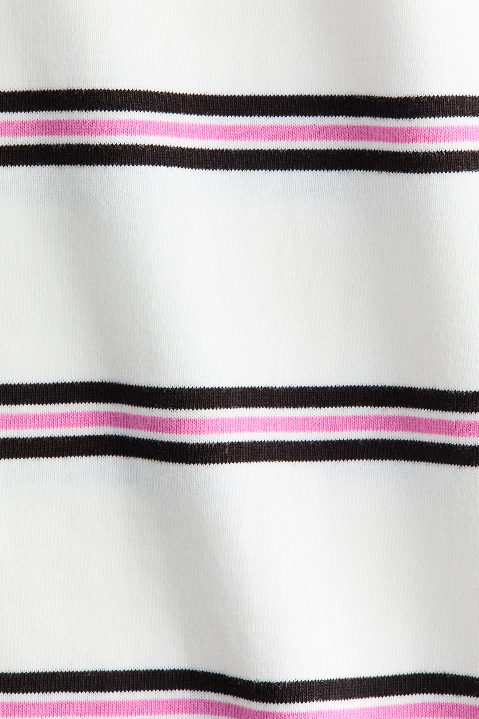 Oversized cotton T-shirt - White/Pink striped/Dark brown/Striped/Dark brown/Striped - 2