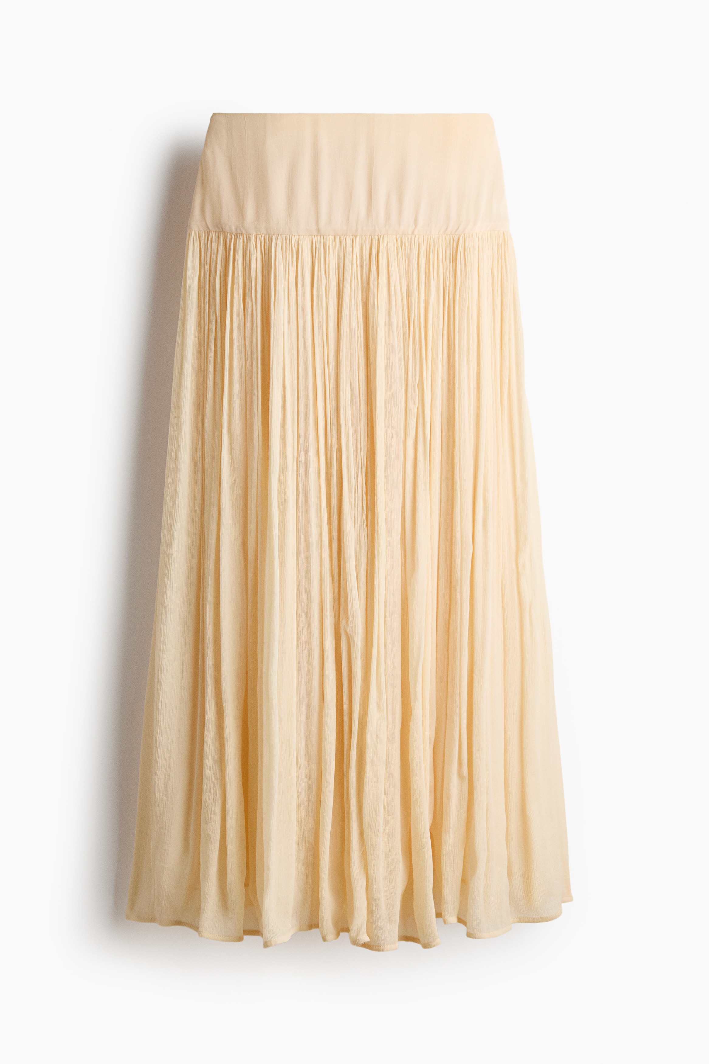 Rok van crinkleviscose - Roomwit