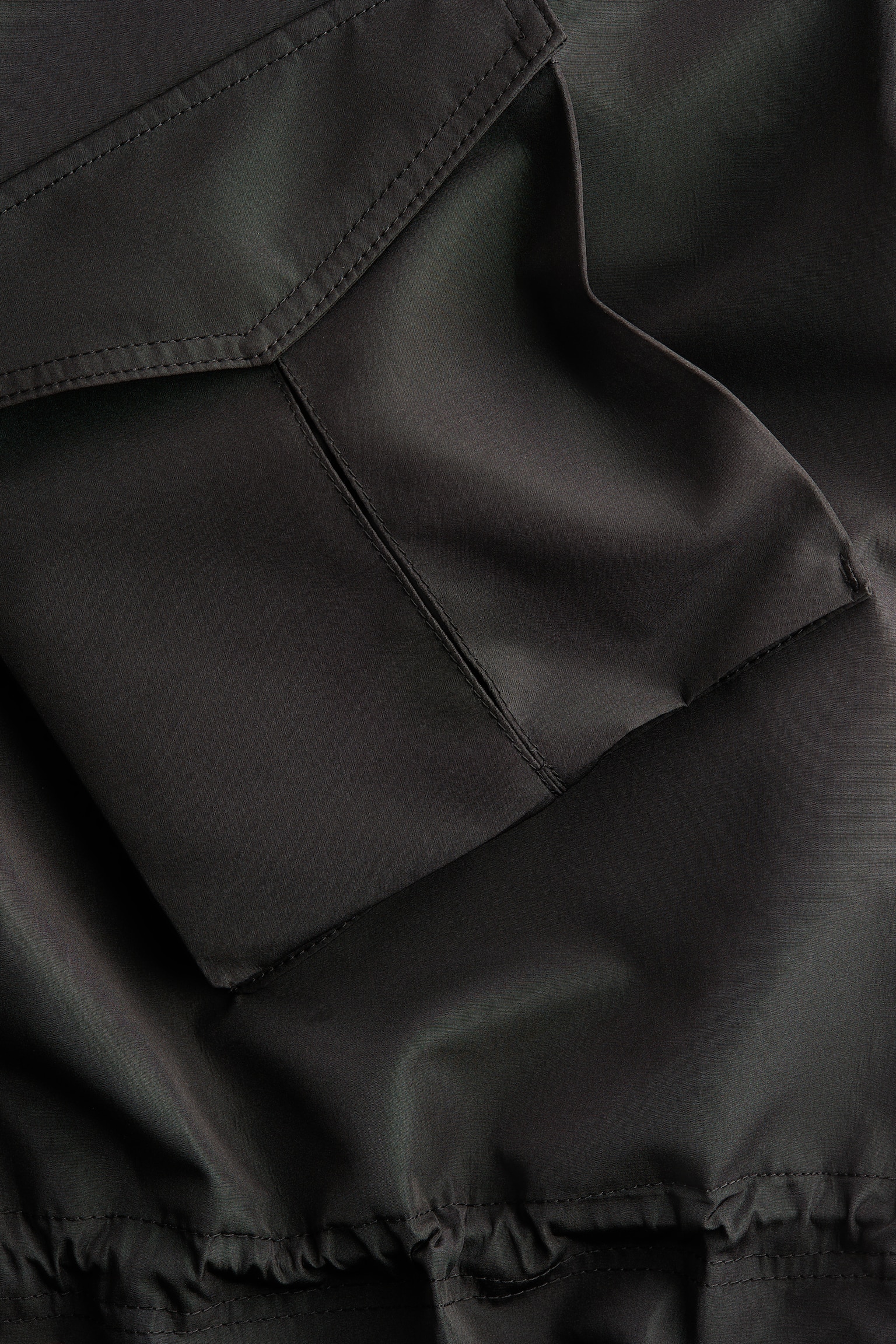 Hooded peplum jacket - Black - 5