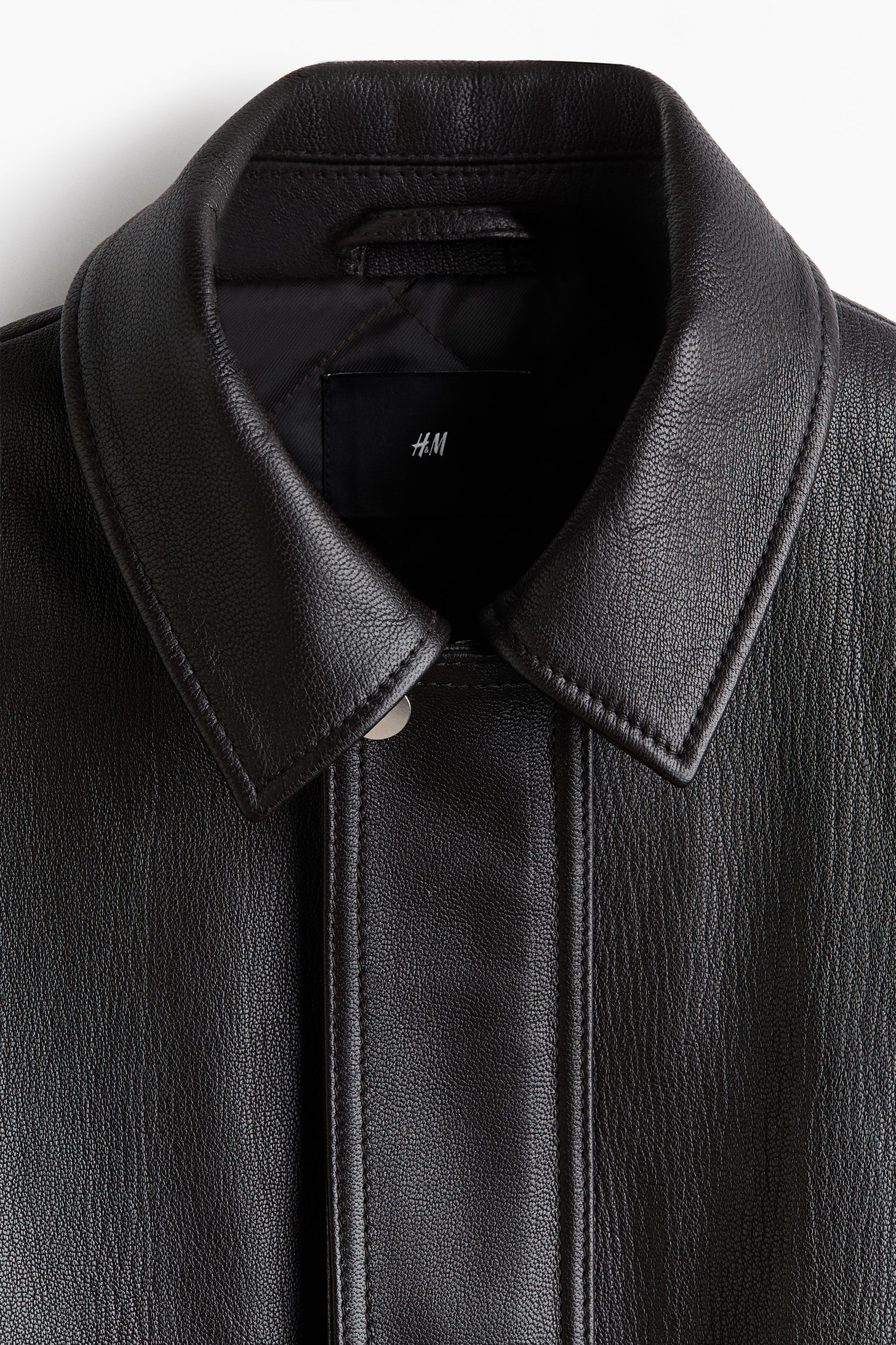 Мужские куртки H&M Leather Blouson Jacket — фото 7