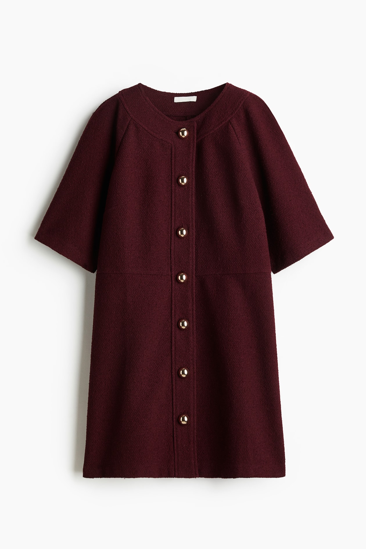 Women's Burgundy Button-front dress | H&M