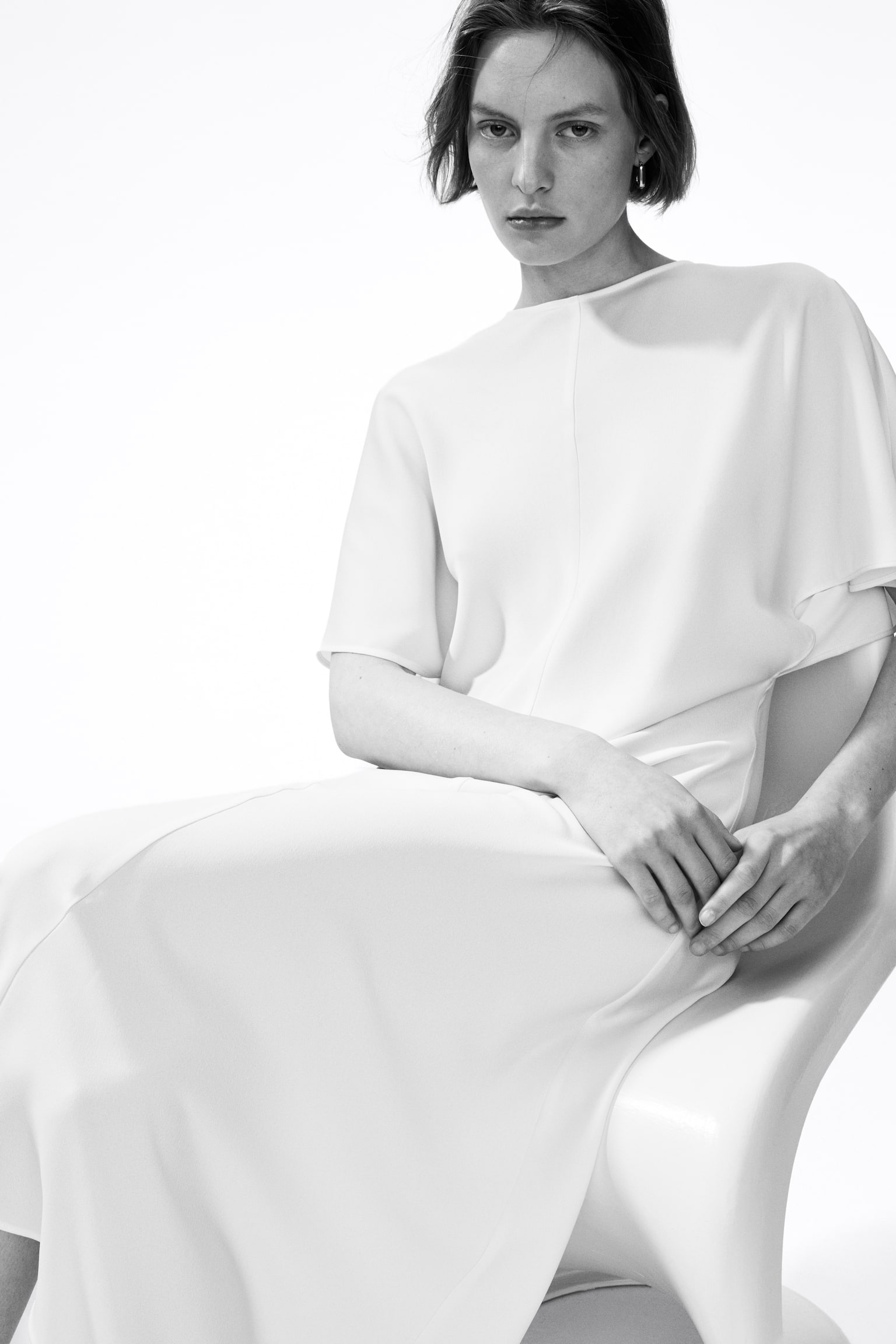 Satin midi dress - 5