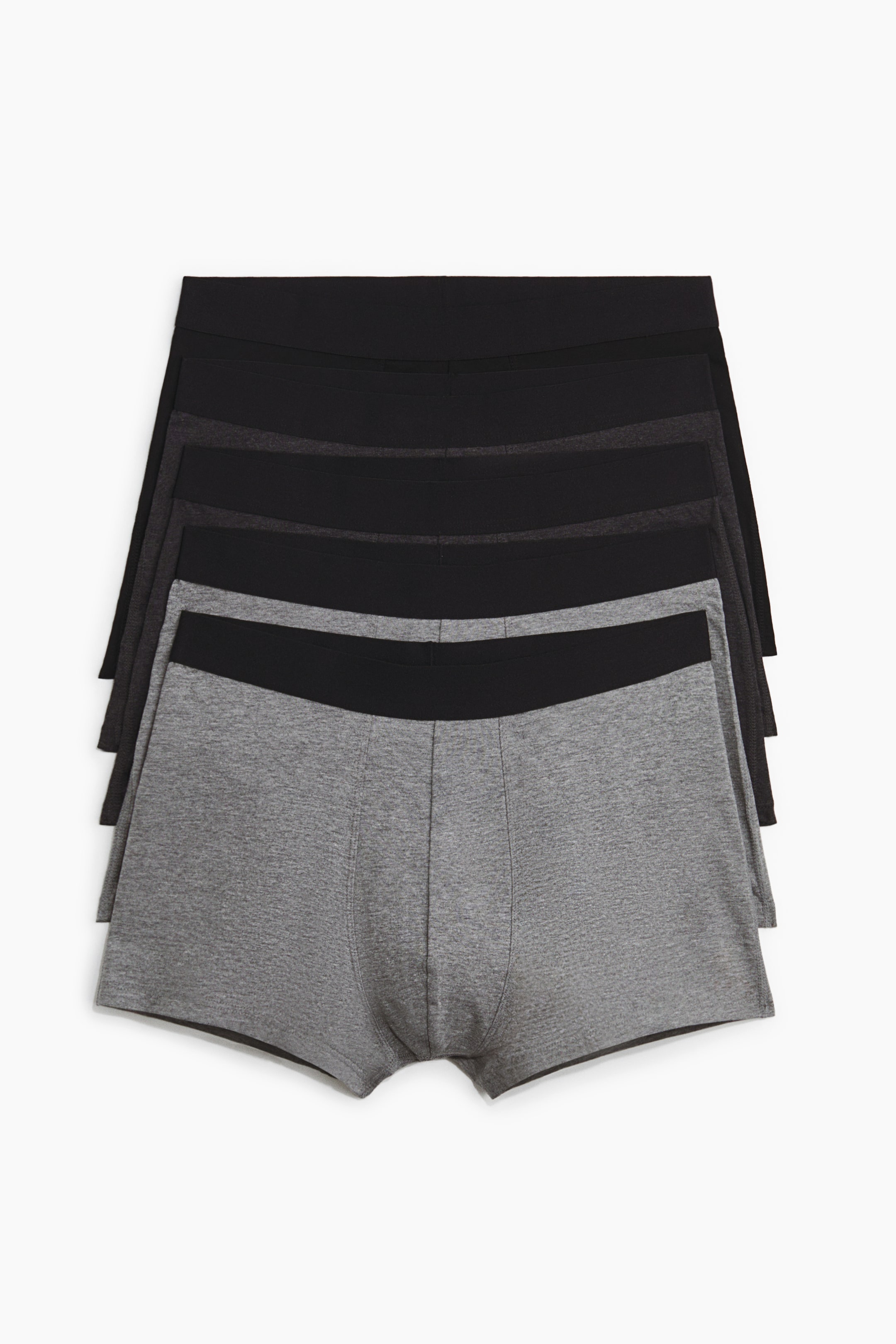 拡大画像を表示: ボクサーブリーフ 5枚セット Lycra® - ダークグレーメランジ／ブラック - Men | H&M JP 4