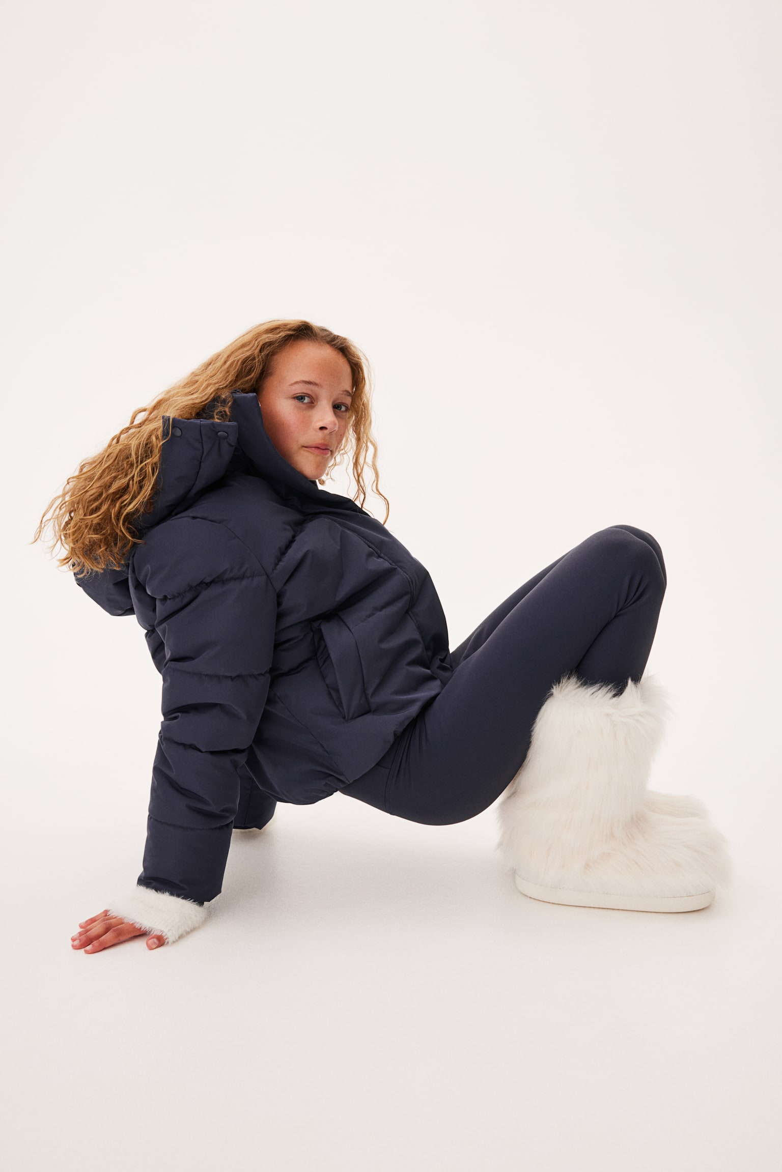 Sports puffer jacket in ThermoMove™ - Dark blue/White - 6