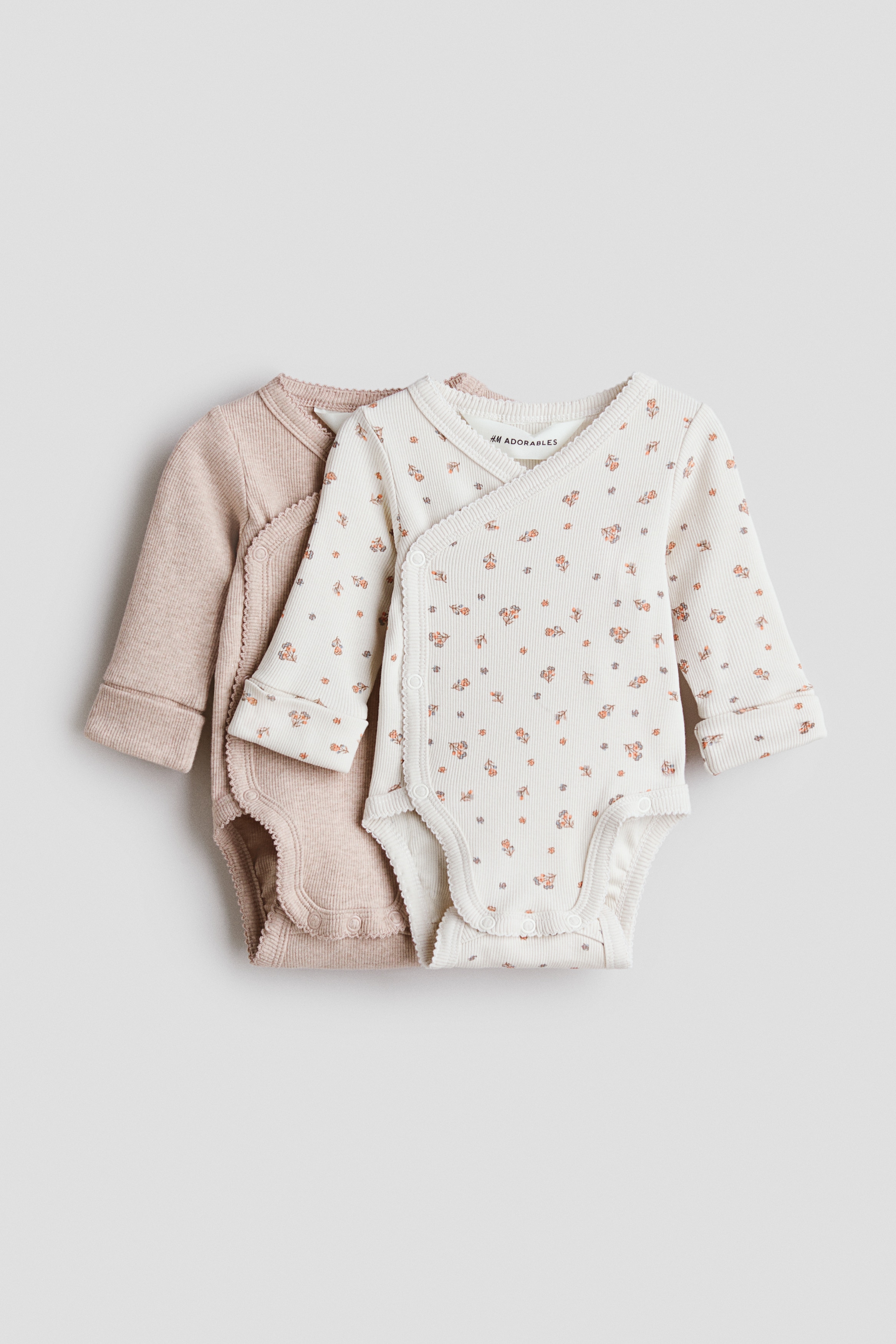 H & M - ルームトゥグローボディスーツ 2枚セット - ピンク H & M - ルームトゥグローボディスーツ 2枚セット - ピンク