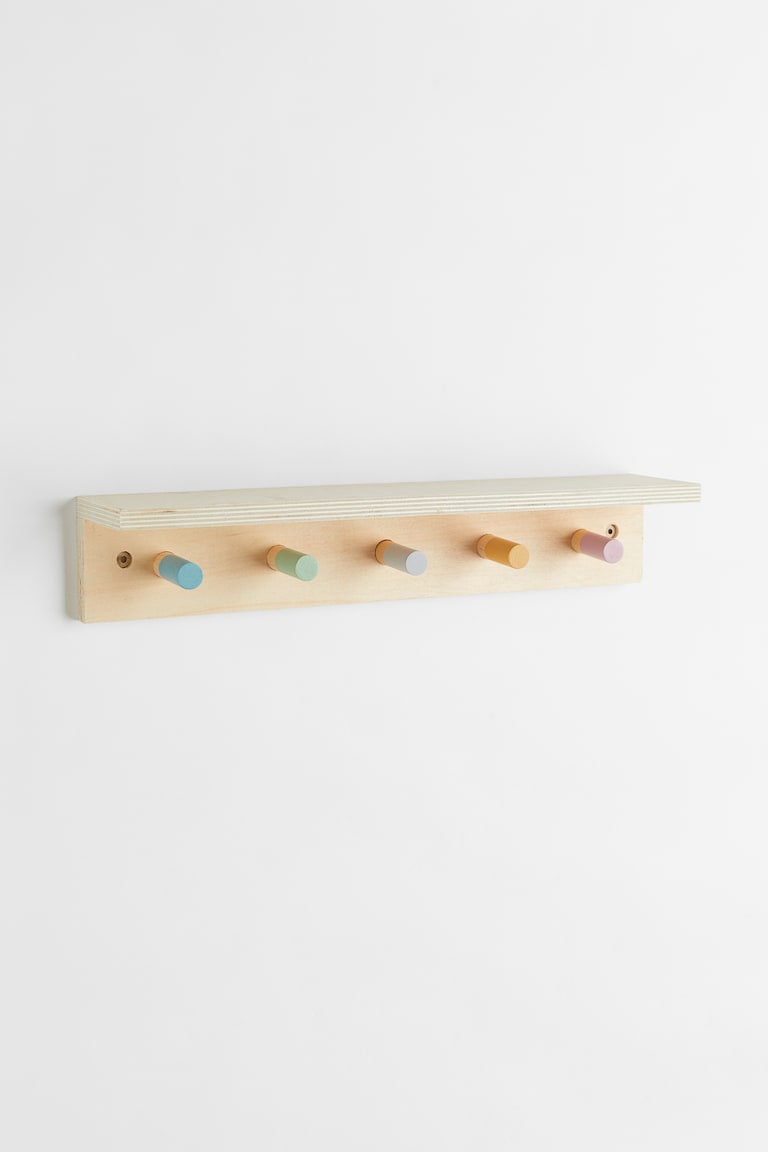 Fivepeg wall shelf Beige/Multicoloured Home All H&M GB