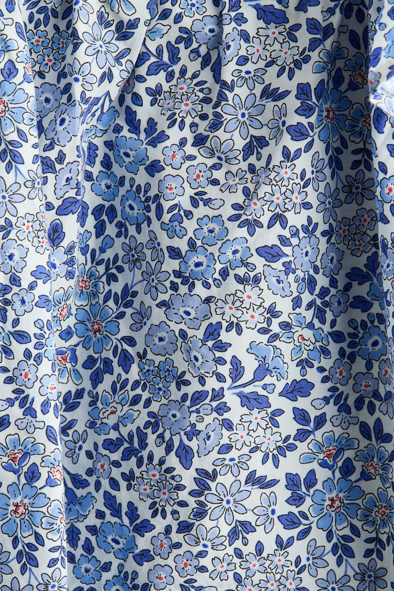 Cotton romper suit - Blue/Floral - 2