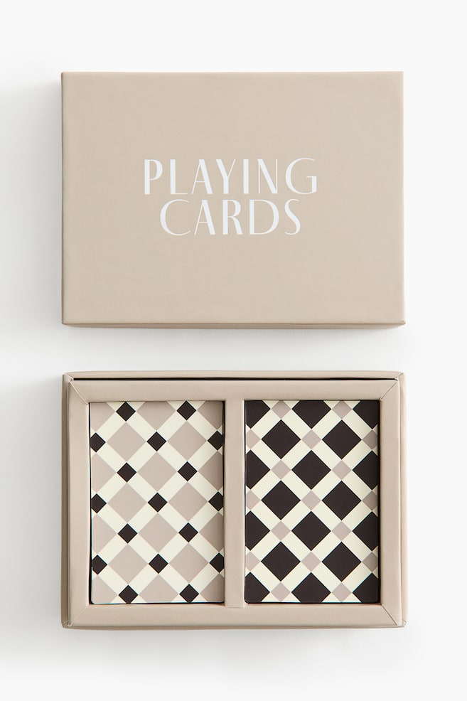 2-Pack Playing Cards-Beige - 3