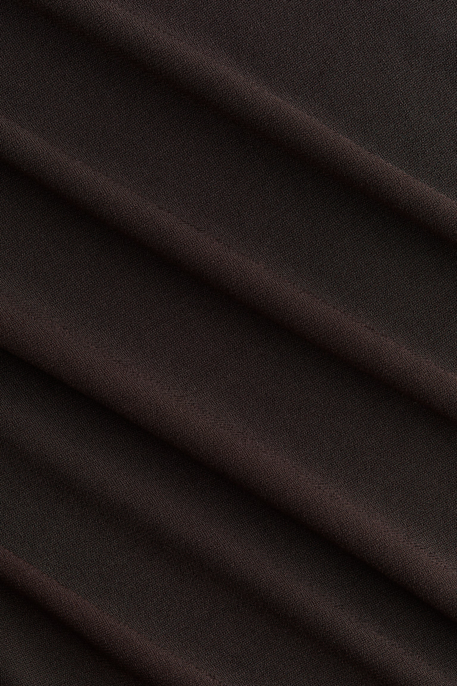 Трикотажна сукня з мереживною окантовкою - Темно-коричневий - 5