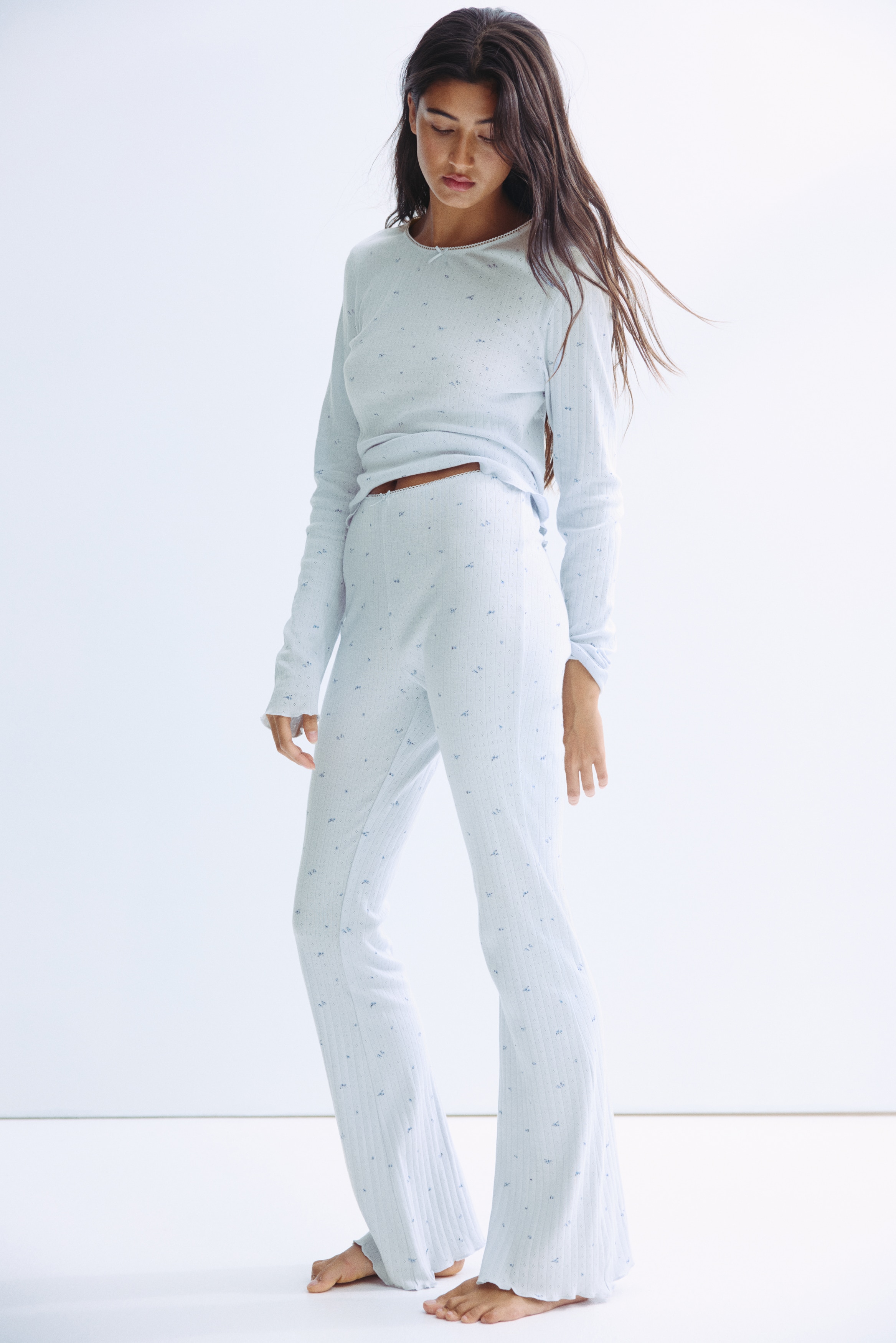 Pointelle jersey pyjamas
