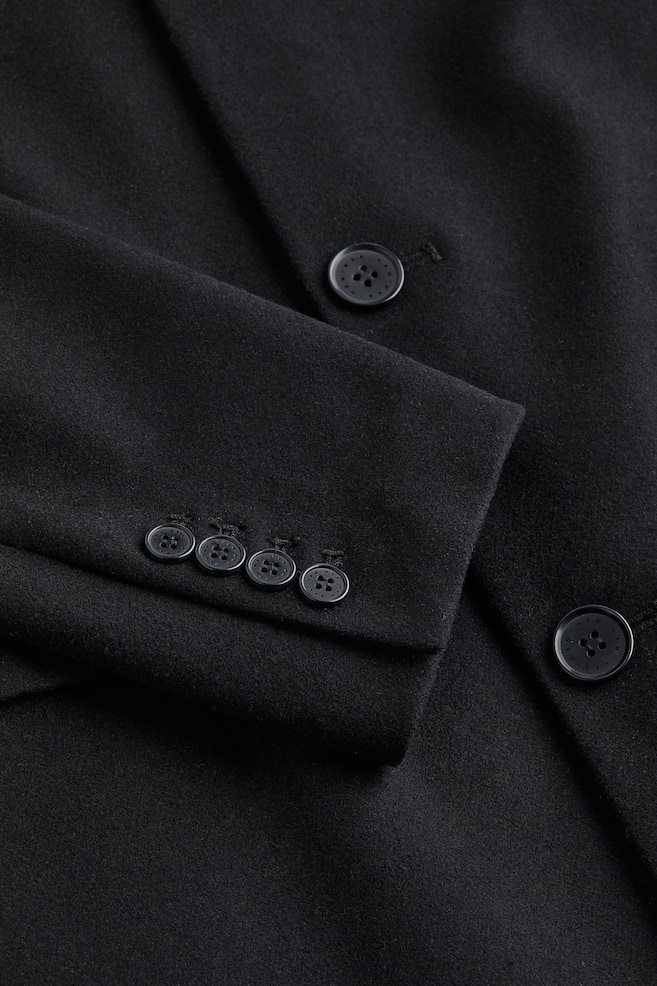 Wool-blend coat - Black/Grey/Brown - 8