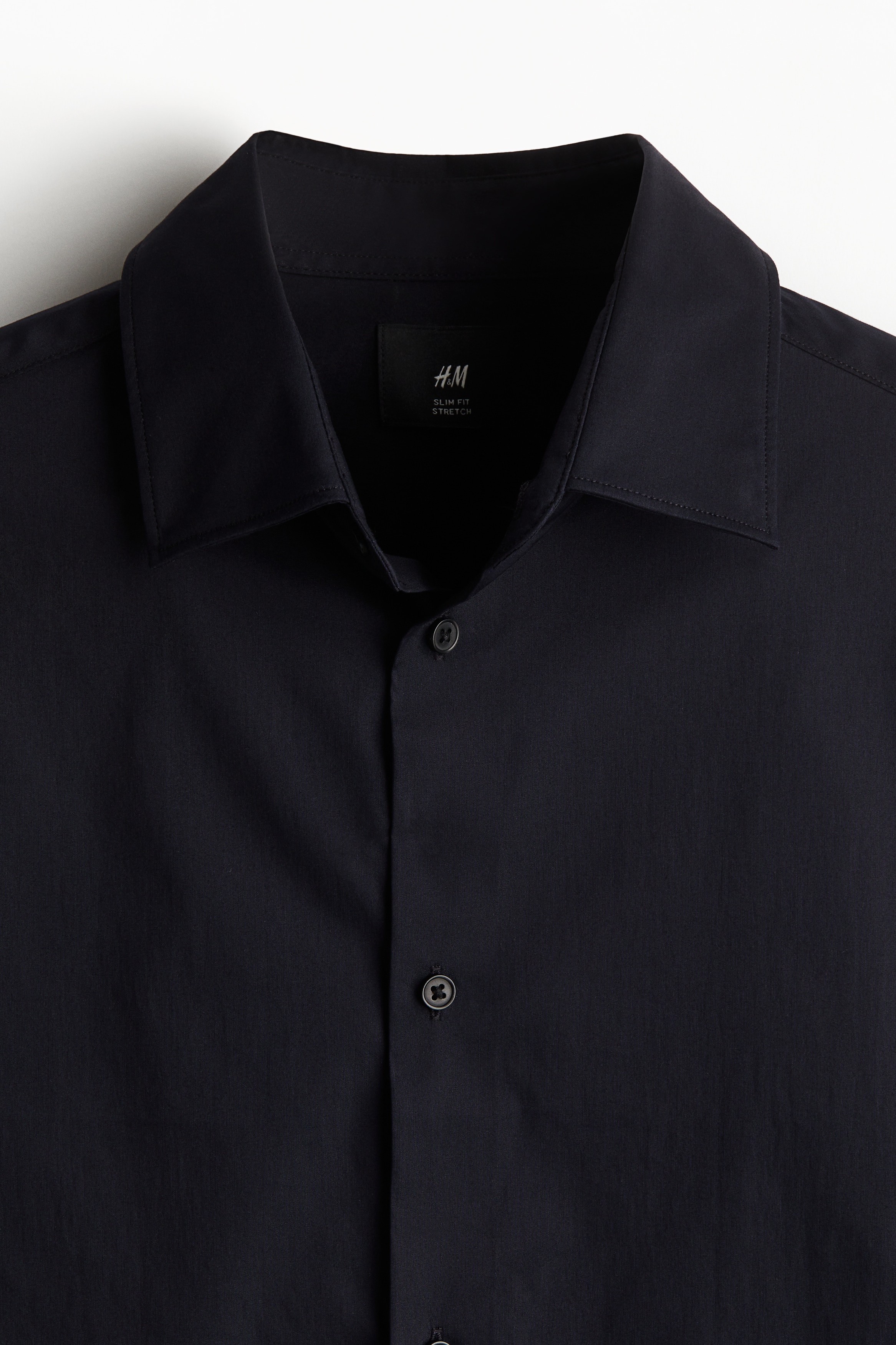 スリムフィット ストレッチシャツ - ブラック - Men | H&M JP