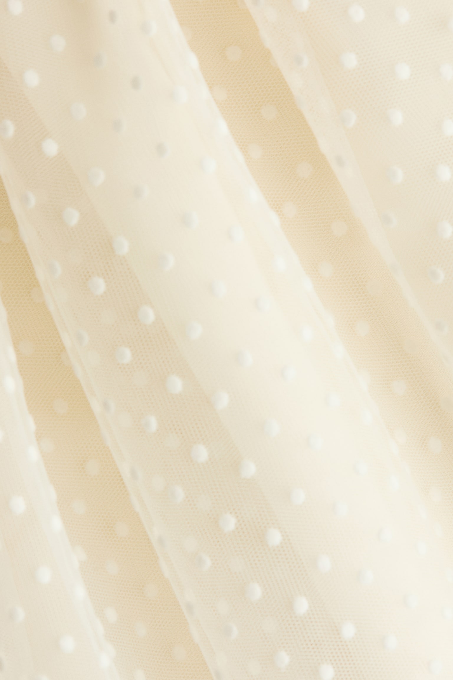 Robe avec jupe en tulle floquée - Crème/pois/Bleu clair - 5