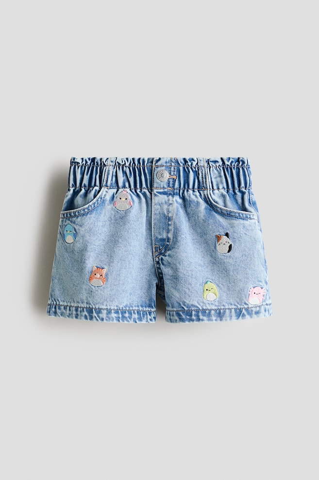Loose Fit denim shorts - Light denim blue/Squishmallows/Pale denim blue/Hello Kitty/Light denim blue/Lilo & Stitch - 1